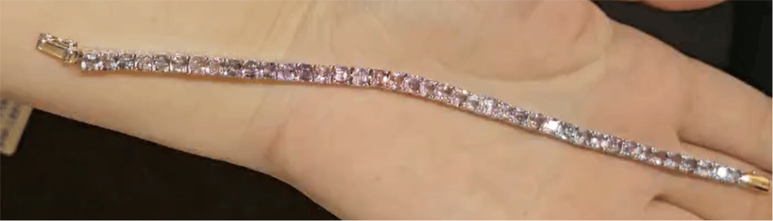 Luxury Promise Spinel Purple Pink Tennis Bracelet SYCB29