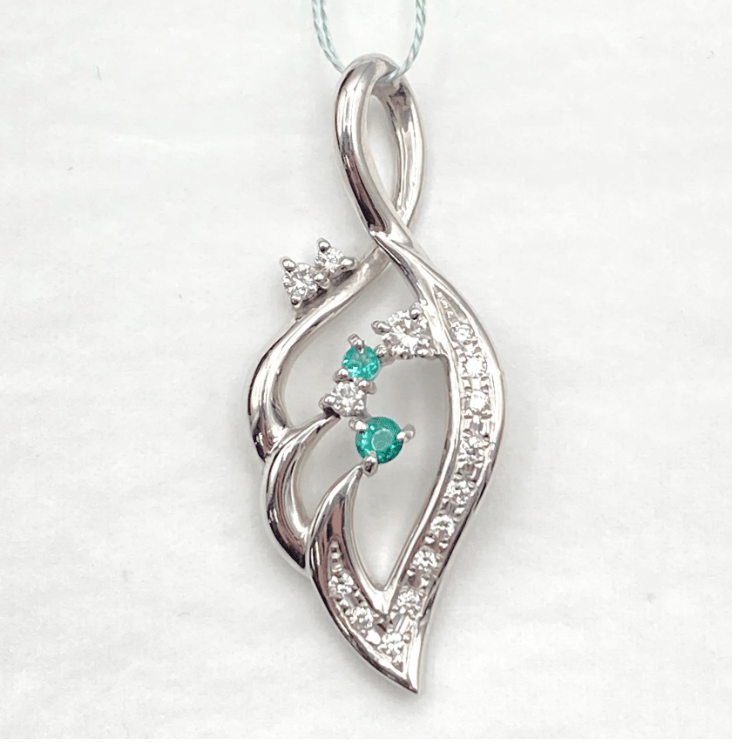 Luxury Promise Tamura Munetaka K18WG Paraiba pendant top PRT D0.25 4.9g 54267