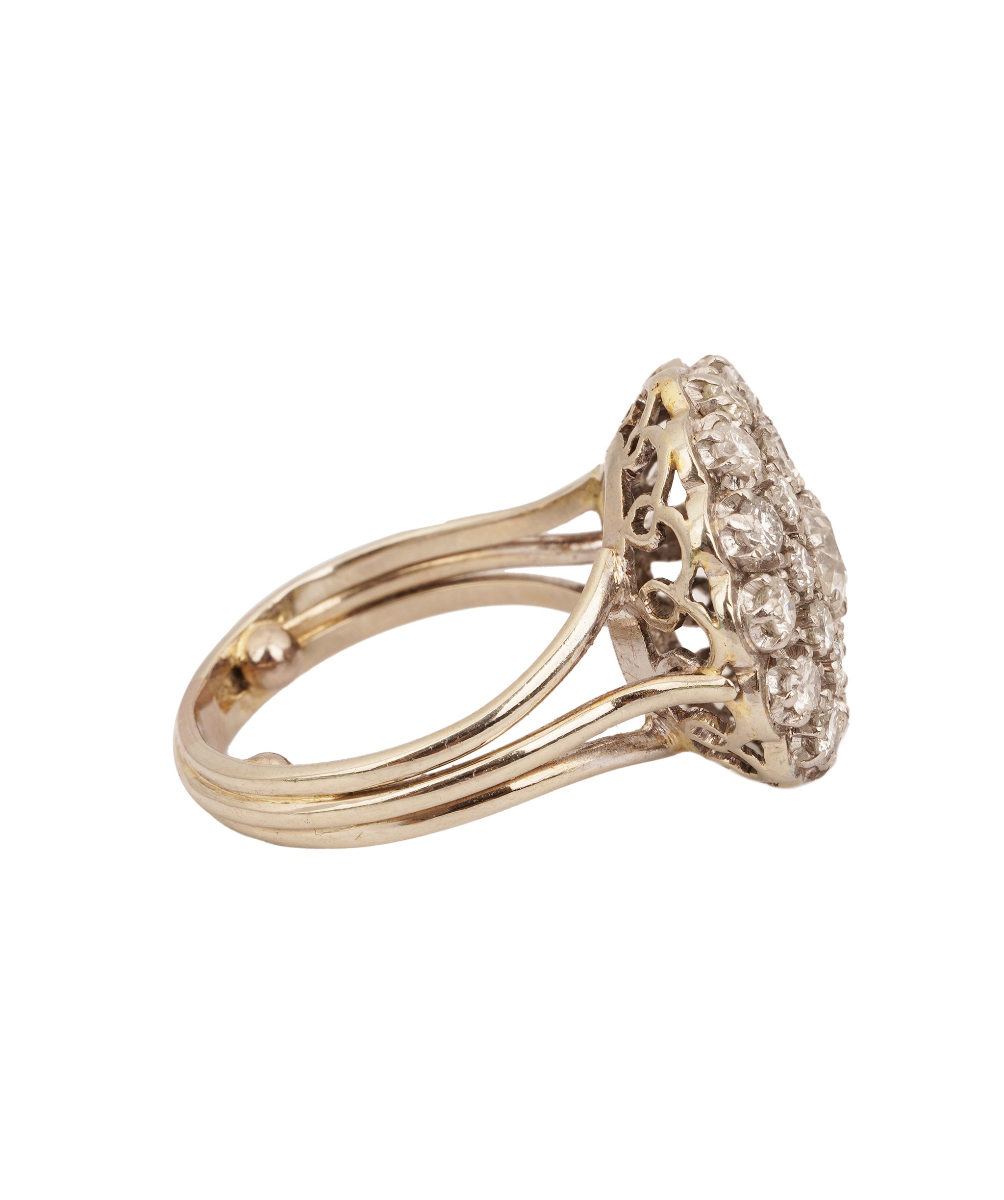 Luxury Promise WHITE GOLD CLUSTER RING QF11