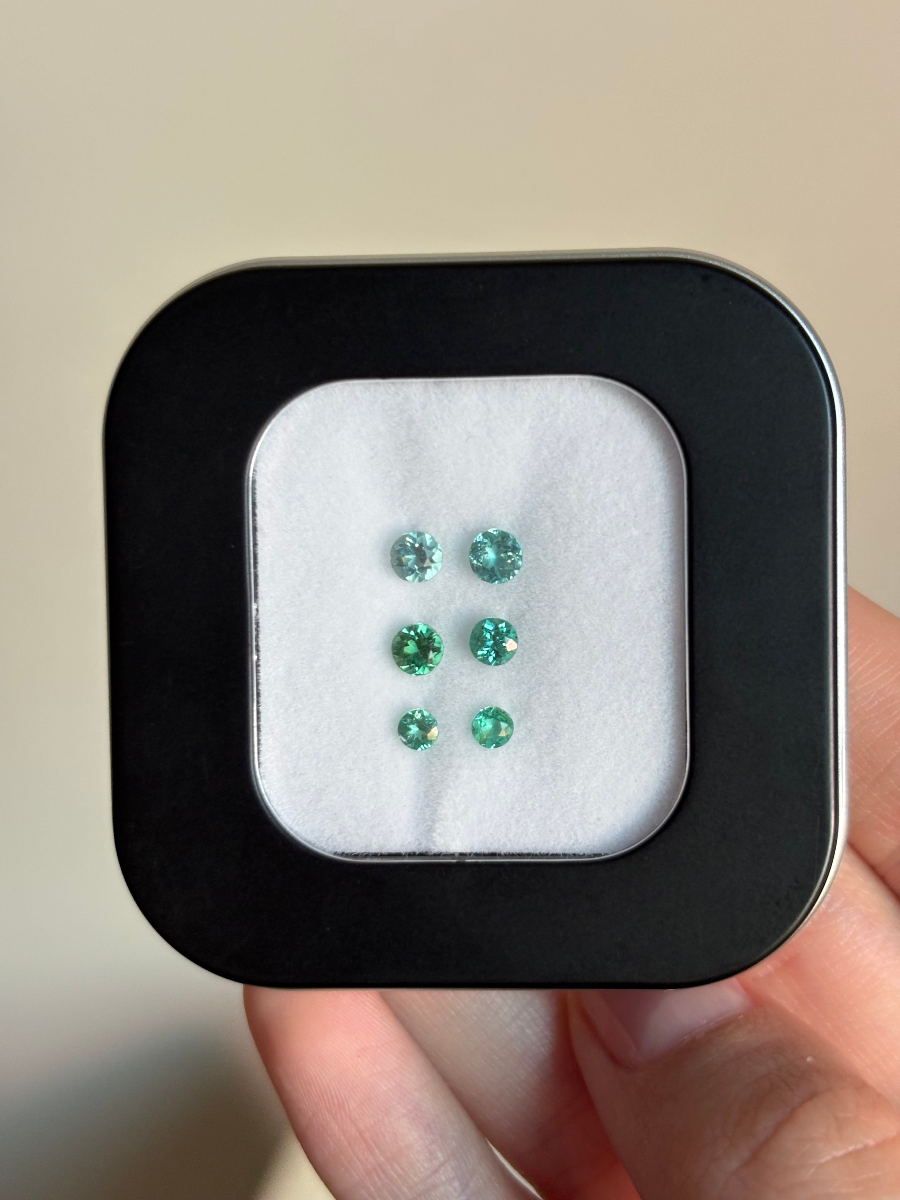 Luxury Promise 0.77ct Brazil Paraiba (6pcs) DXBCD1734