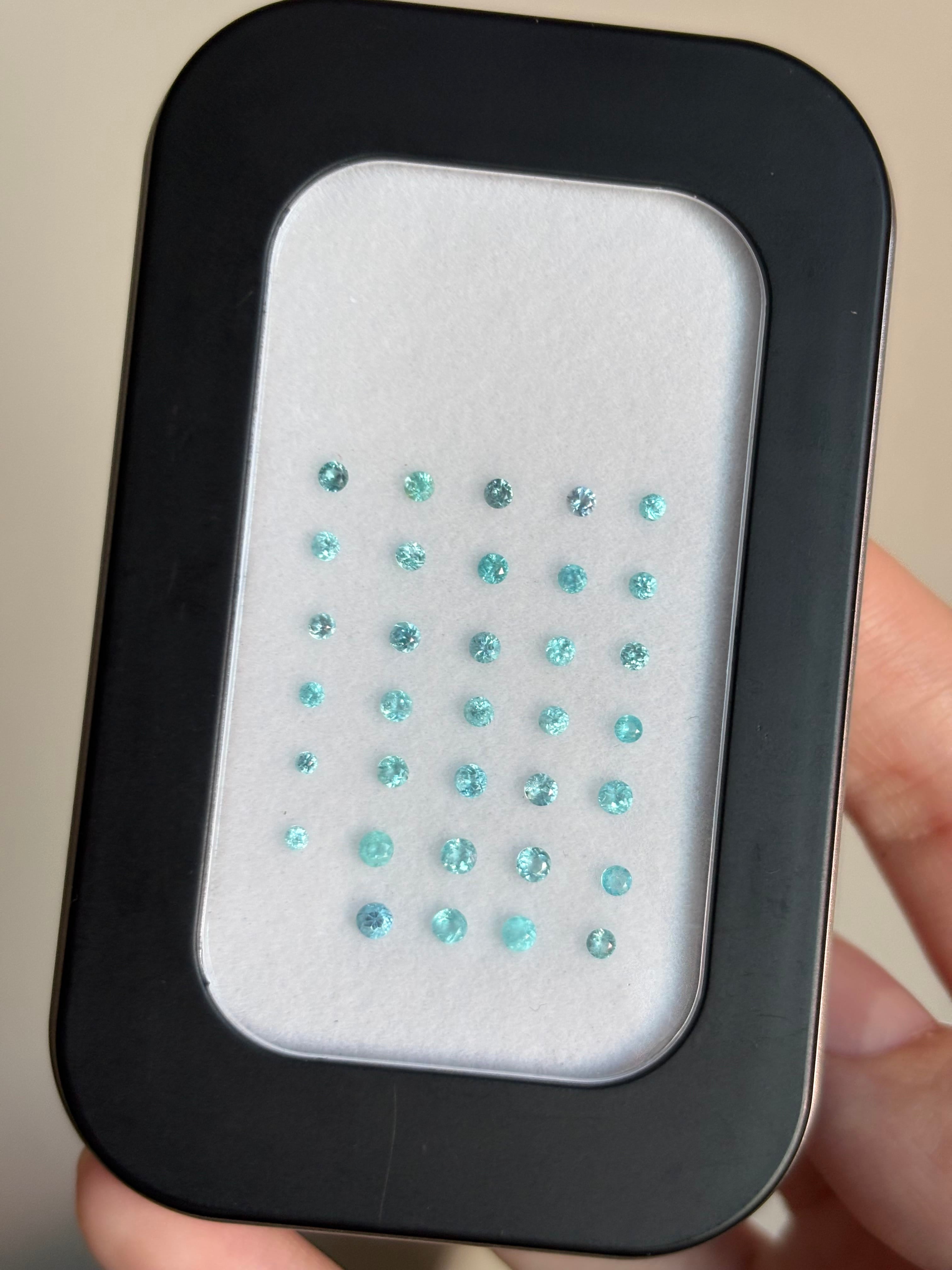 Luxury Promise 1.23ct Brazil Blue Paraiba (34pcs) DXBCD1740