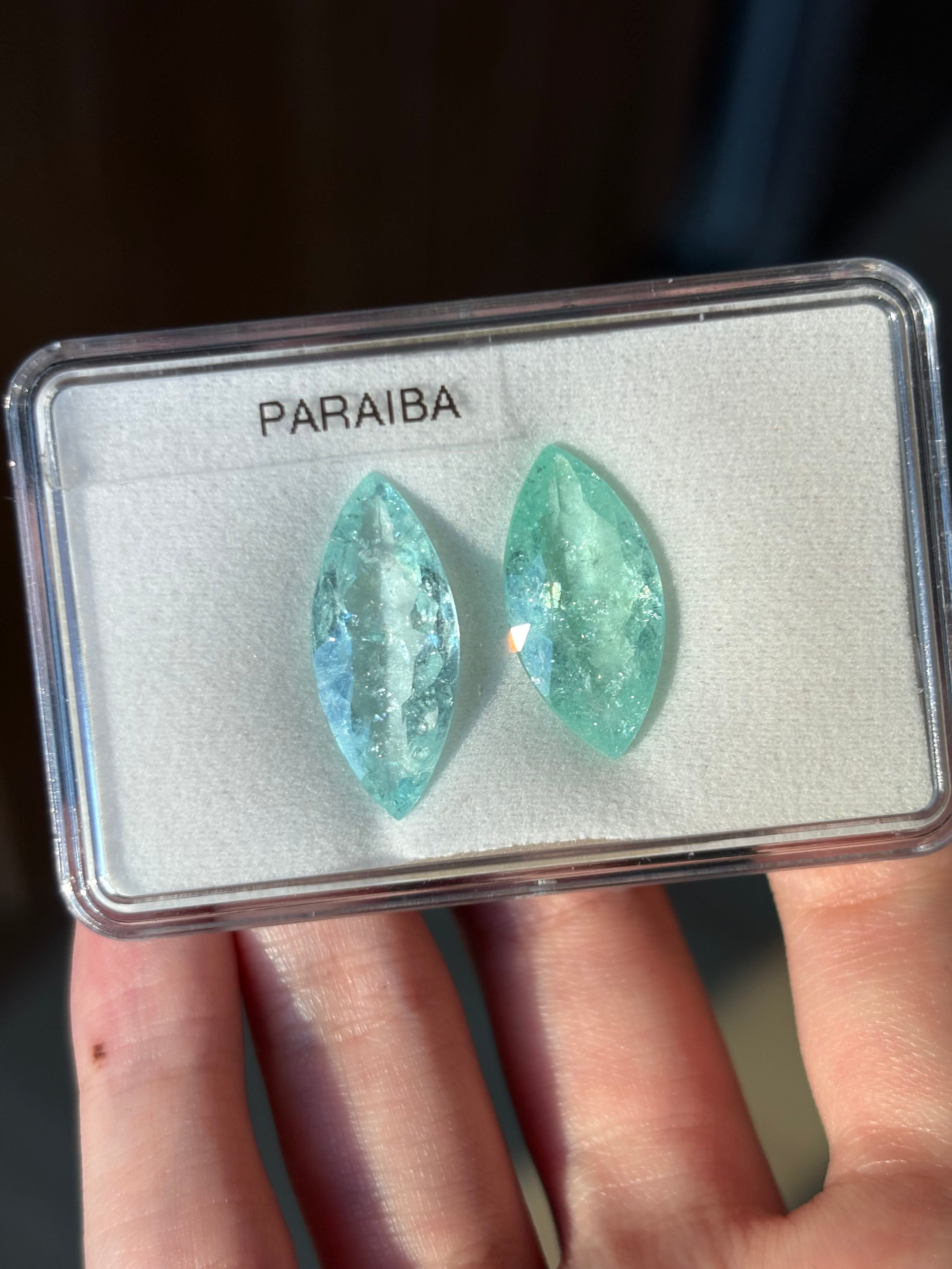 Luxury Promise 13.43ct Marquise Paraiba (2pcs) DXBCD1723