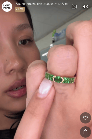Luxury Promise Green Garnet Ring in 18K / 3.6g, GG0.95ct / Size 7 US 12366 JJC0451