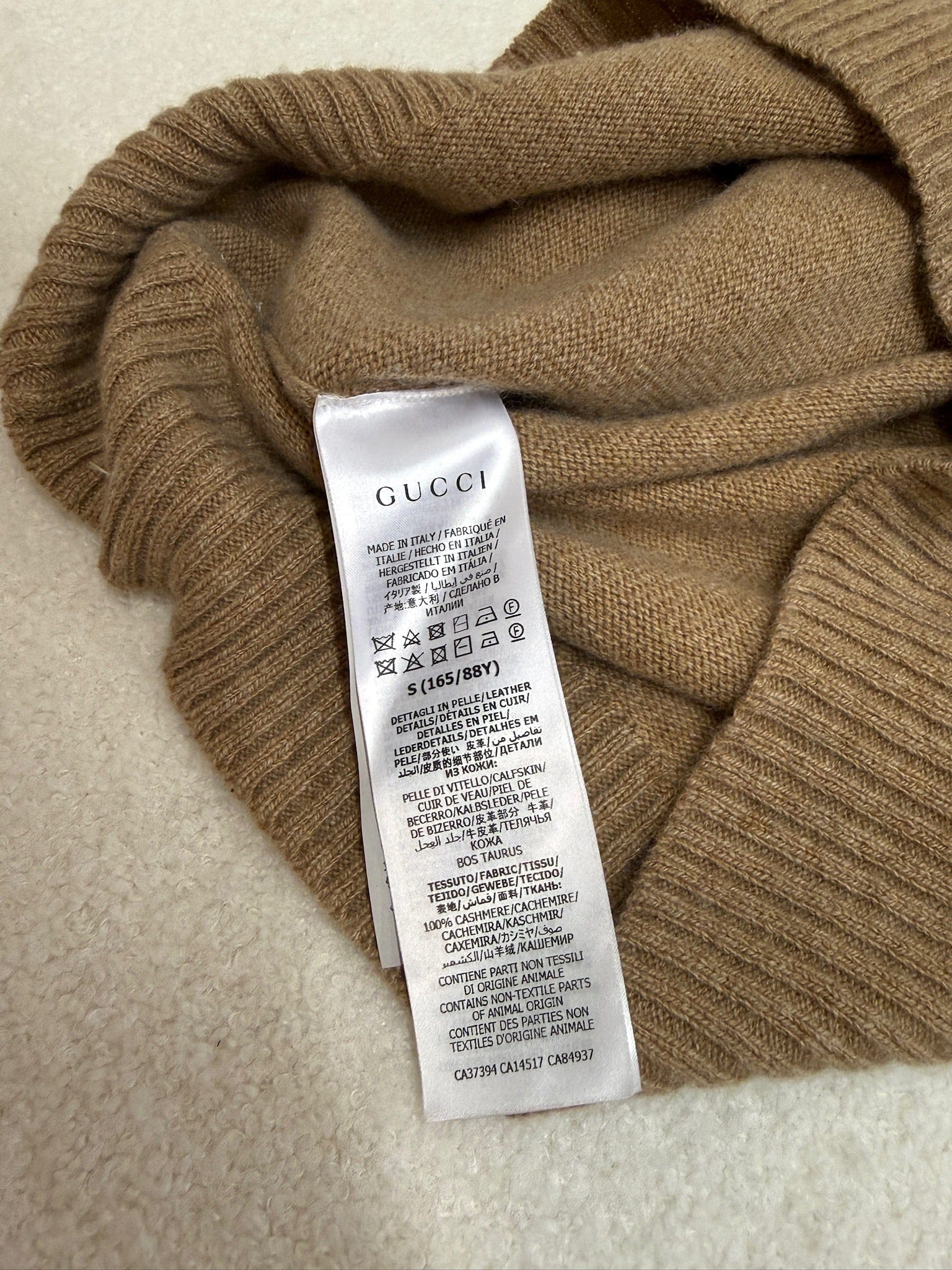 LUXURY PROMISE Gucci Horsebit-detailed leather-trimmed cashmere sweater