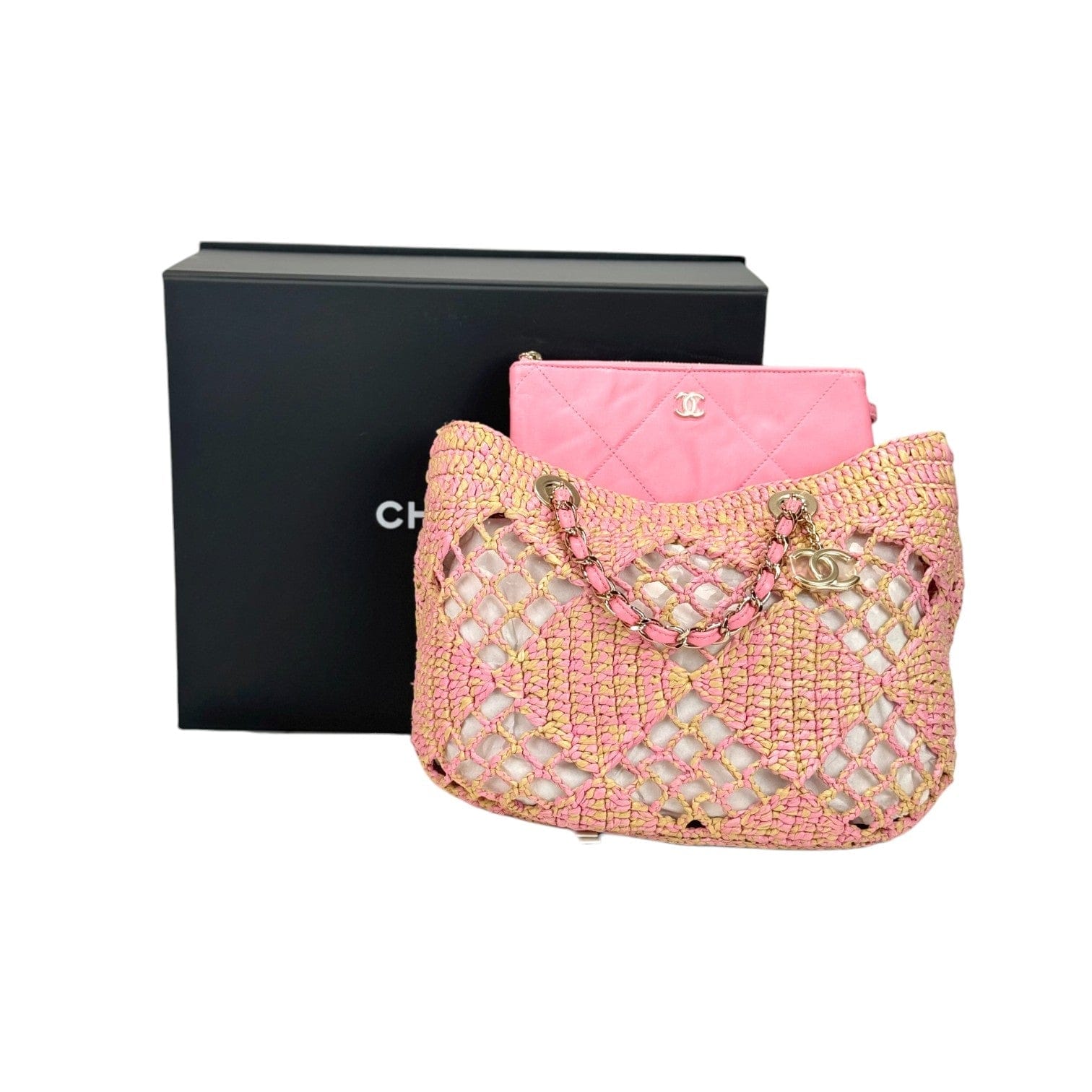 Luxury Promise Chanel Pink Coco Small Shopping Tote Bag