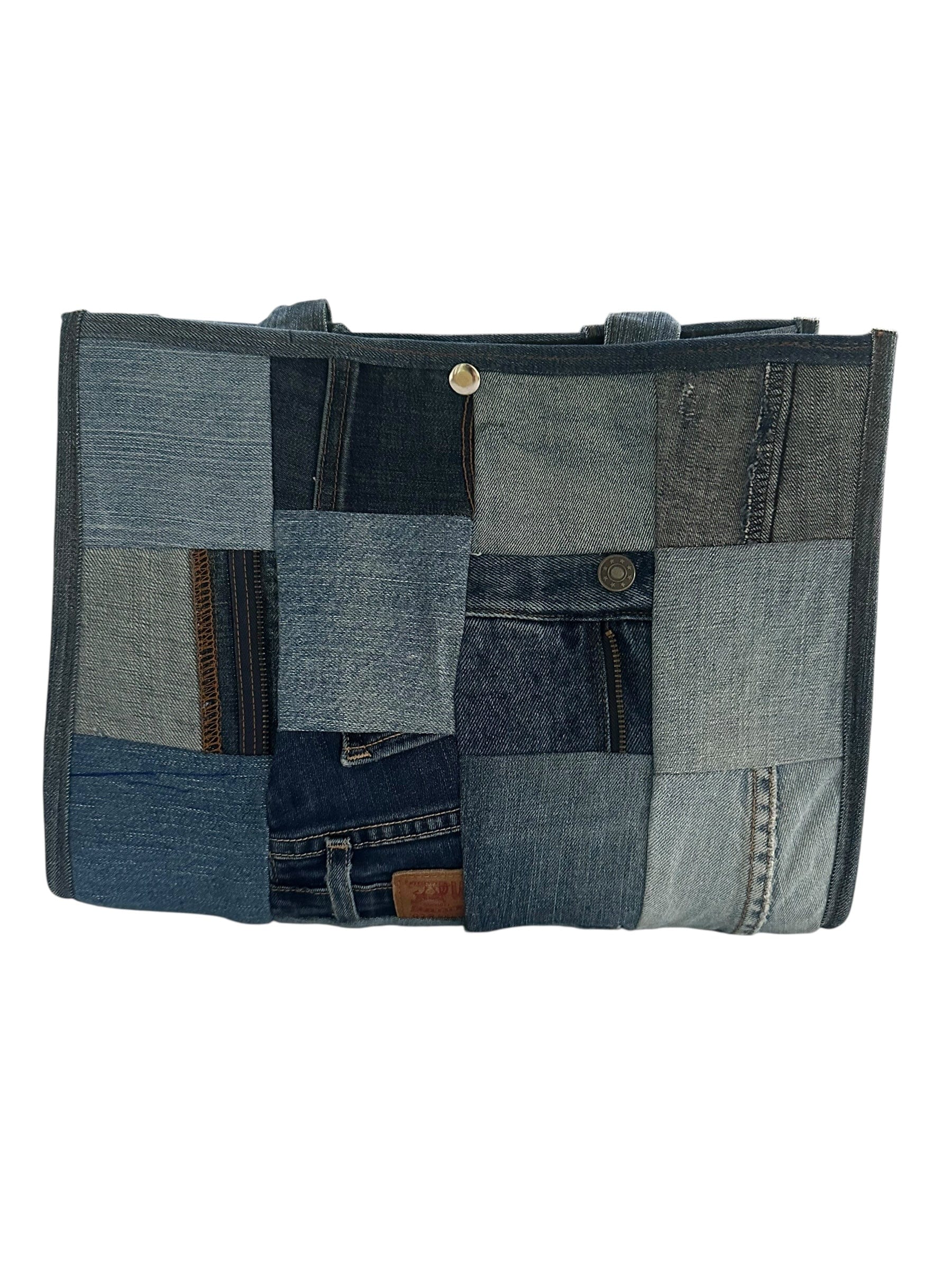 LUXURY PROMISE Denim Jean Tote Bag