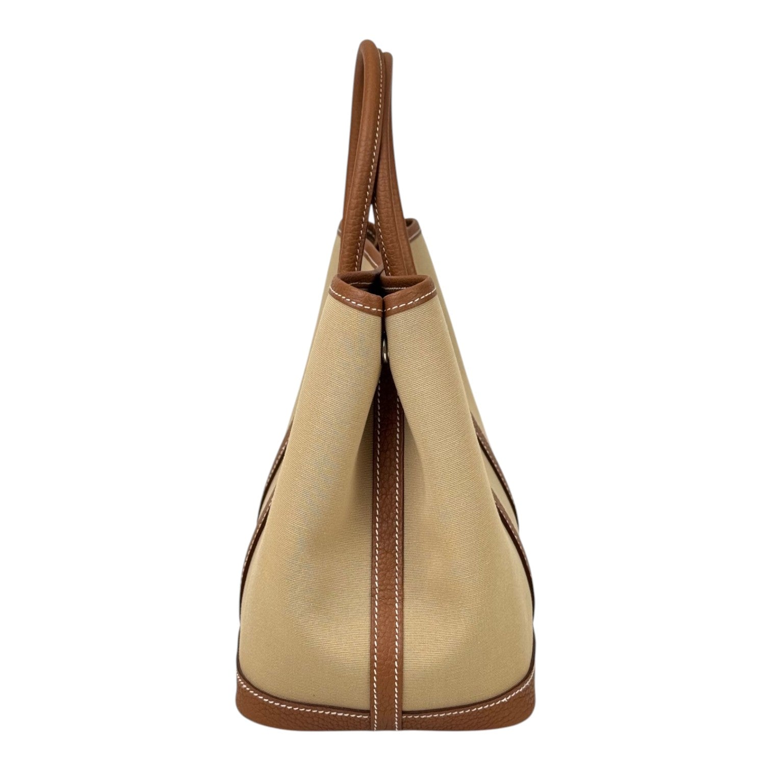 Luxury Promise Hermes Garden Party 30cm Bag Canvas Trench Gold