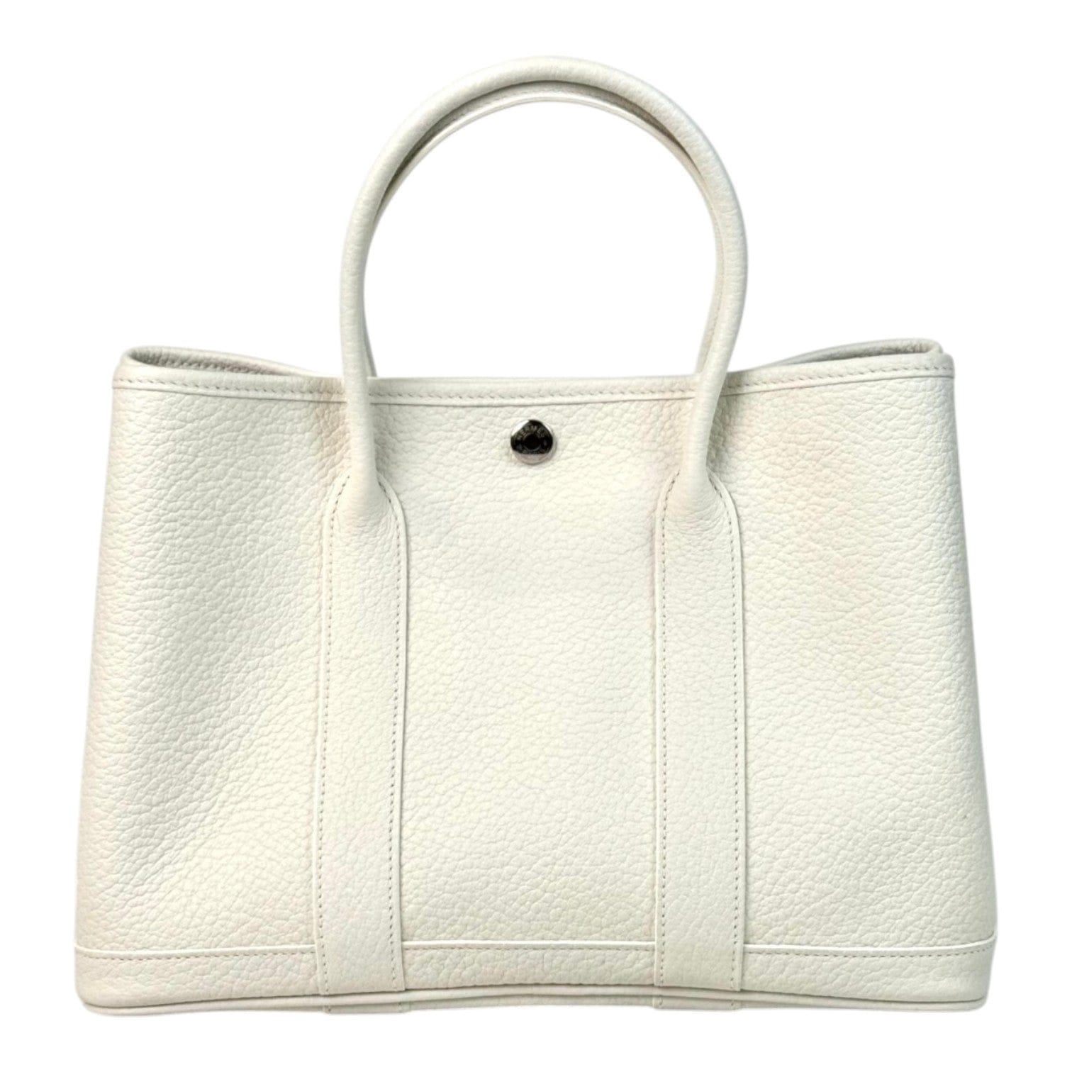 Luxury Promise Hermes Garden Party Bag 30cm White