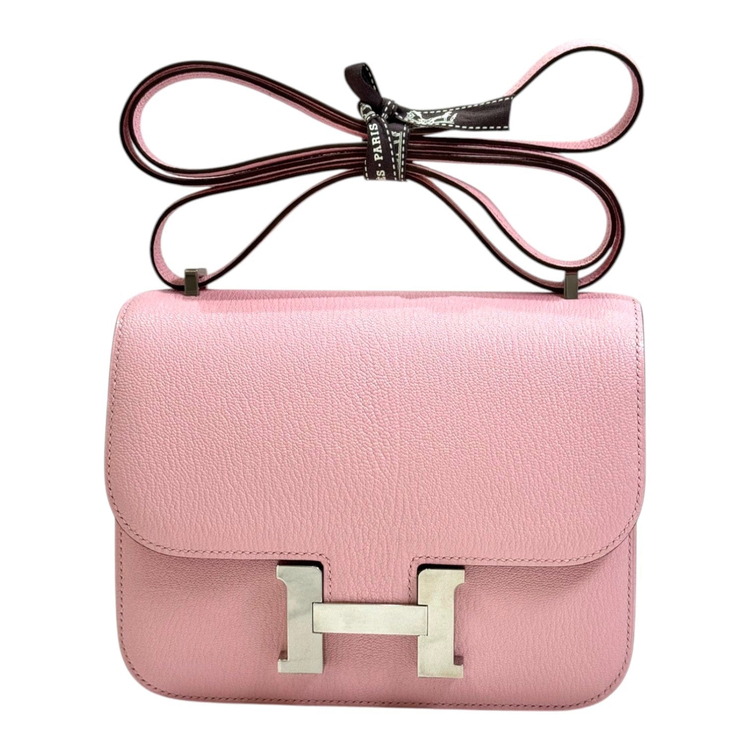 Luxury Promise Hermes Mini Constance 3QRose Sakura Chevre - Z Stamp
