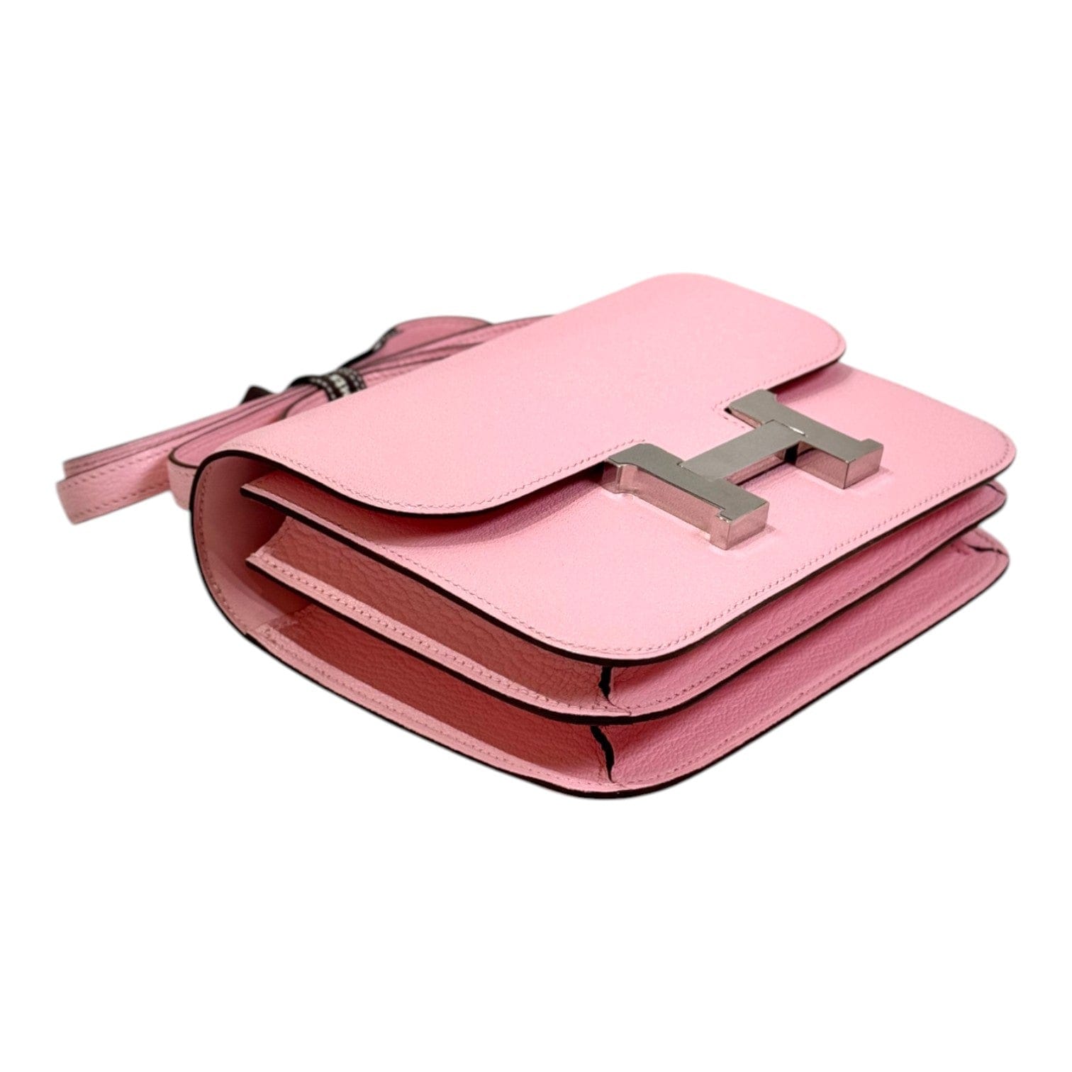 Luxury Promise Hermes Mini Constance 3QRose Sakura Chevre - Z Stamp