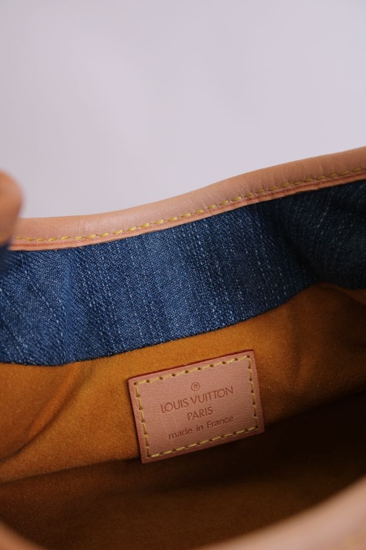 LUXURY PROMISE Louis Vuitton Mini Pleaty & Pouch Bag Denim