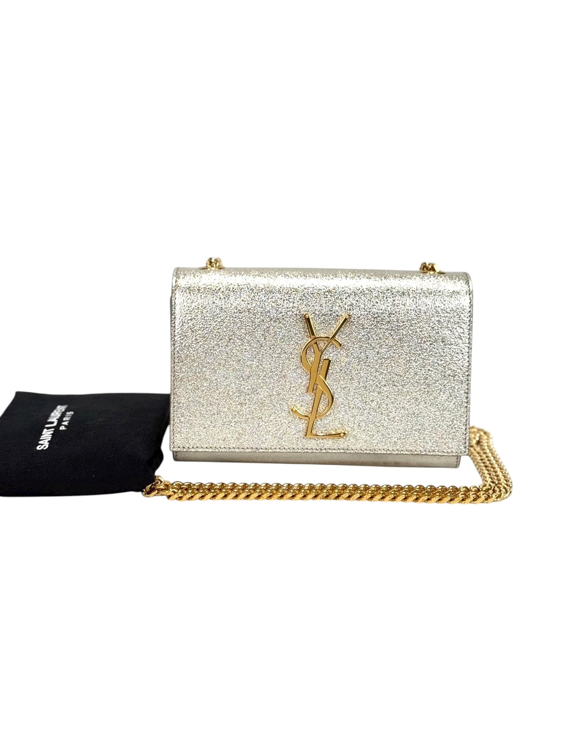 Luxury Promise YSL Mini Gold Kate Chain Bag