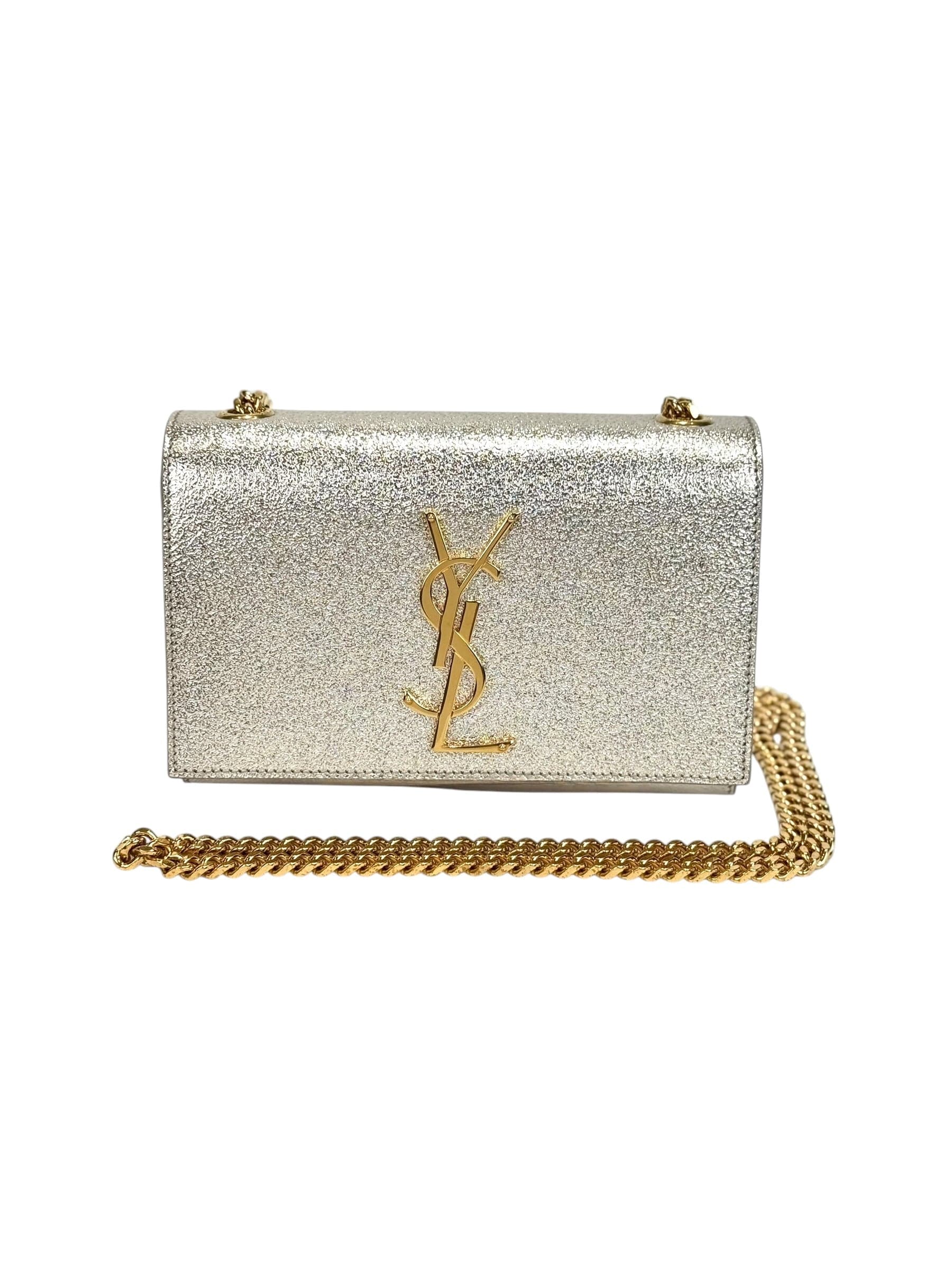 Luxury Promise YSL Mini Gold Kate Chain Bag