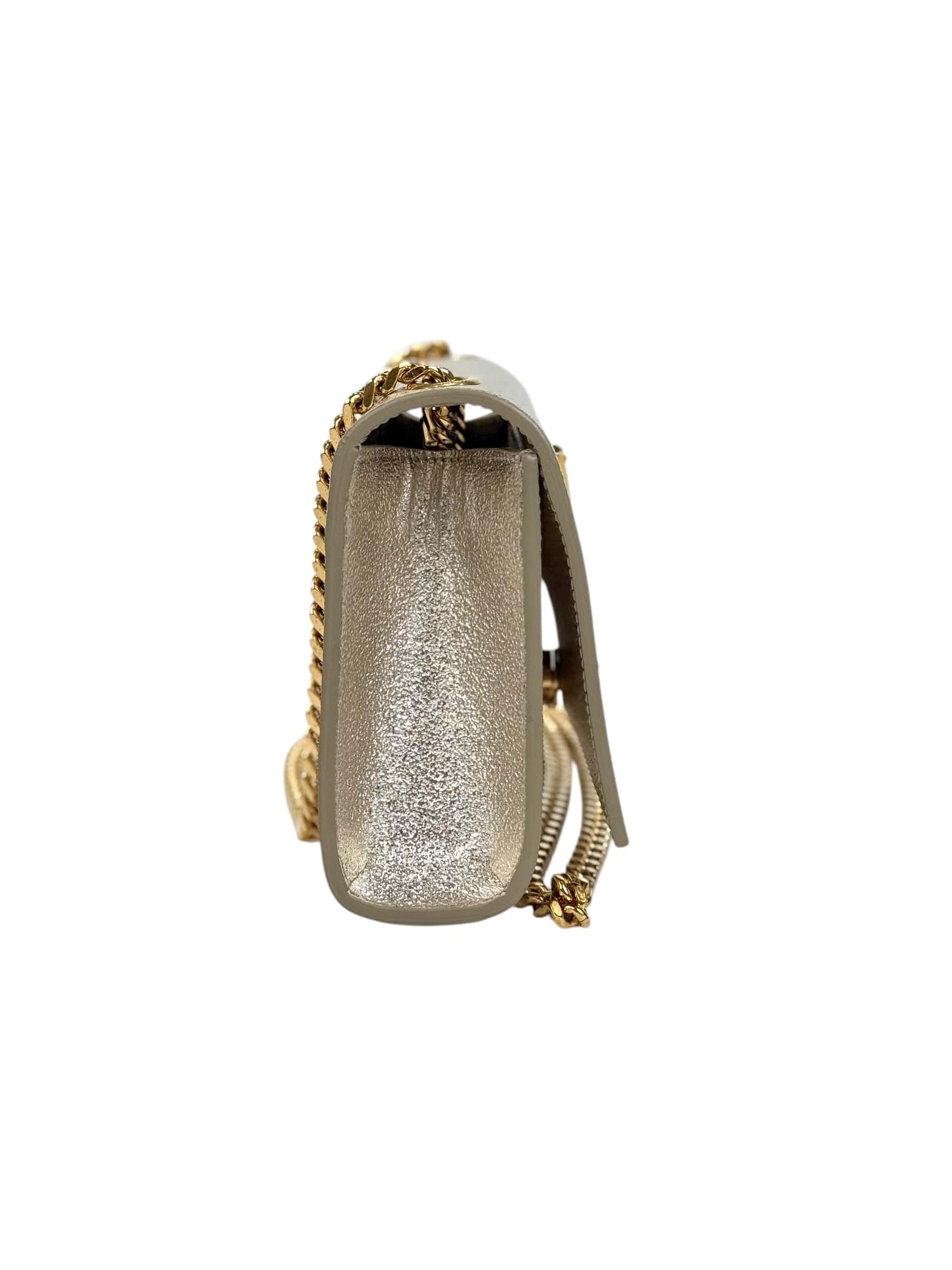 Luxury Promise YSL Mini Gold Kate Chain Bag