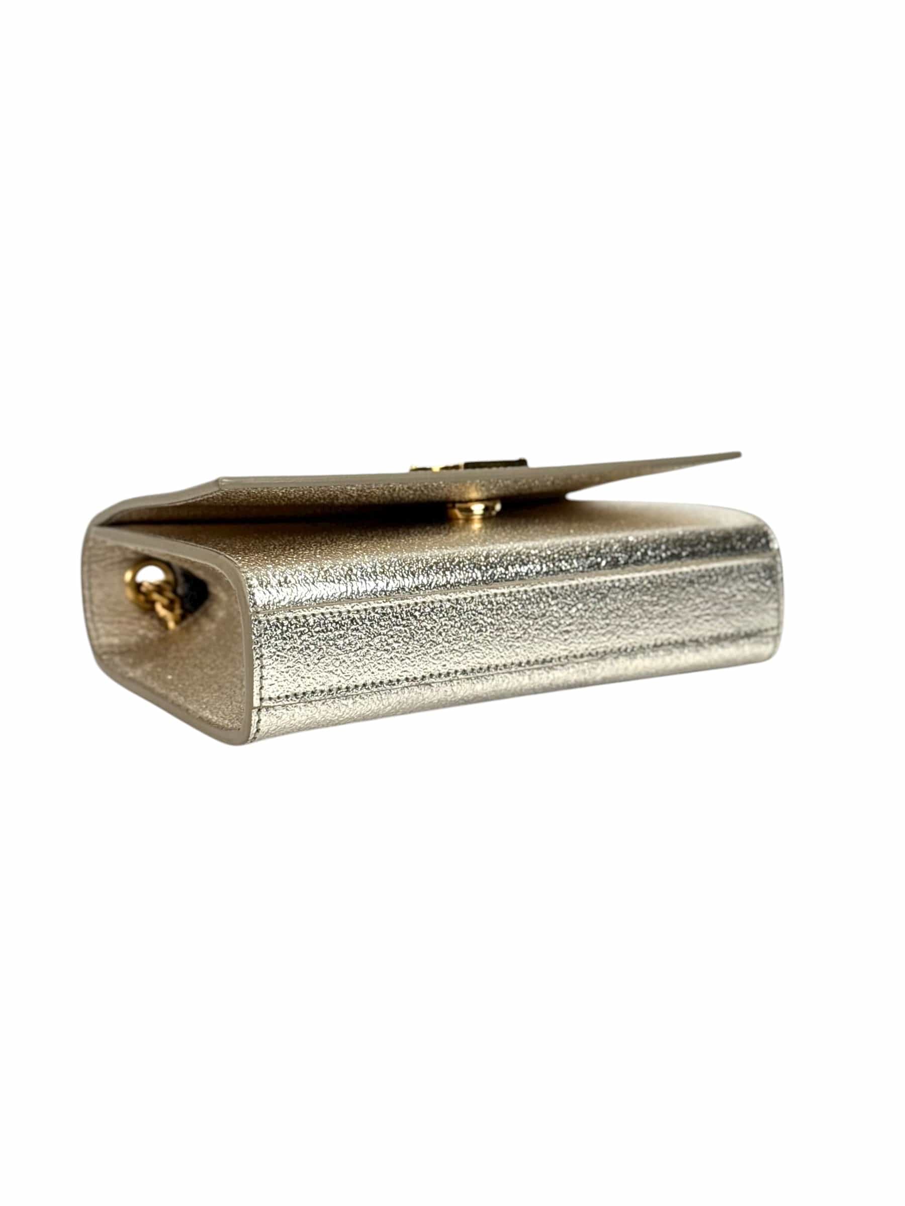 Luxury Promise YSL Mini Gold Kate Chain Bag