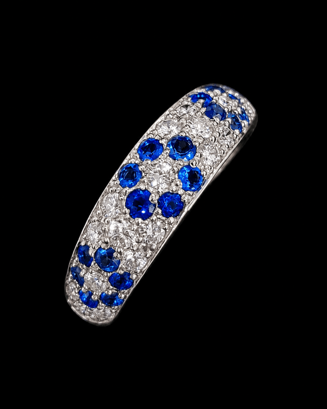 Luxury Promise Hauyne and Diamond Band in Pt900 / H0.29ct / D0.36 9688 JJC0729