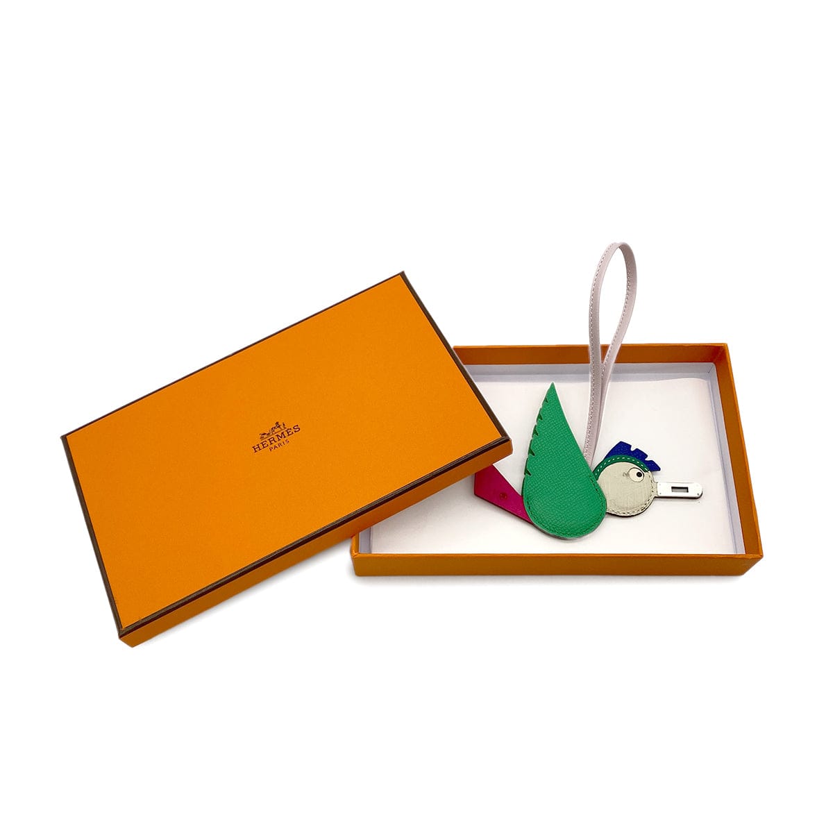 LUXURY PROMISE HERMES BAG CHARM BIRDY TOUCH BIRD MENTHE NATA VEAU EPSOM OSTRICH W SHW 90281549