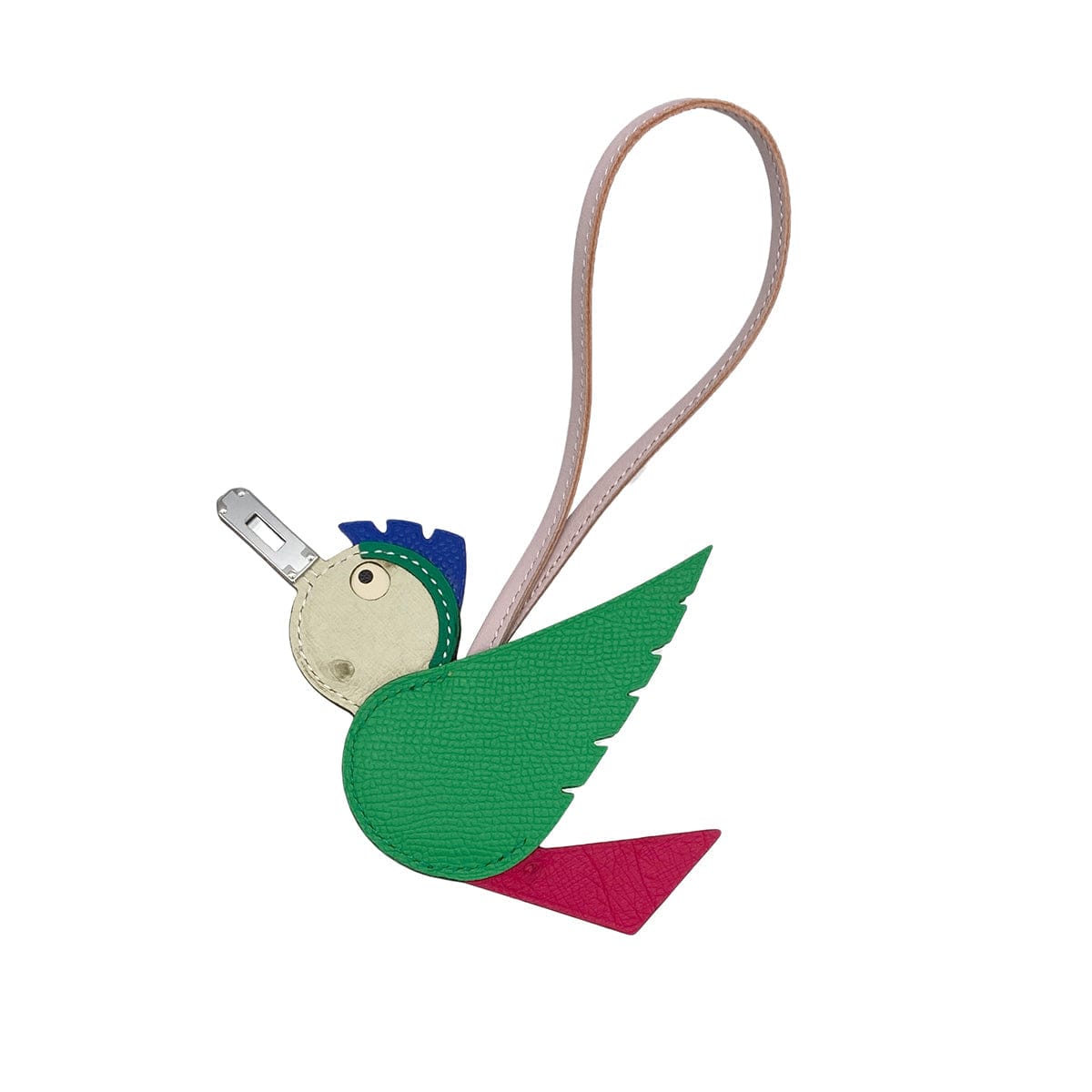 LUXURY PROMISE HERMES BAG CHARM BIRDY TOUCH BIRD MENTHE NATA VEAU EPSOM OSTRICH W SHW 90281549