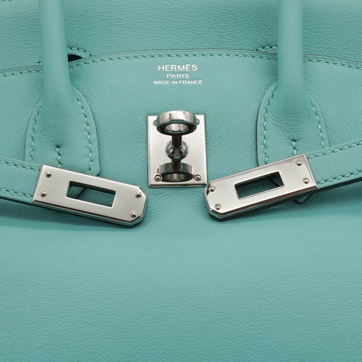 LUXURY PROMISE HERMES BIRKIN 25 BLUE ATOLL VEAU SWIFT HAND BAG 2015 T STAMP PALLADIUM HARDWARE 90343018