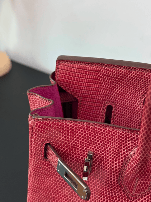 Luxury Promise Hermès Birkin 25 Pink Lizard Leather Handbag