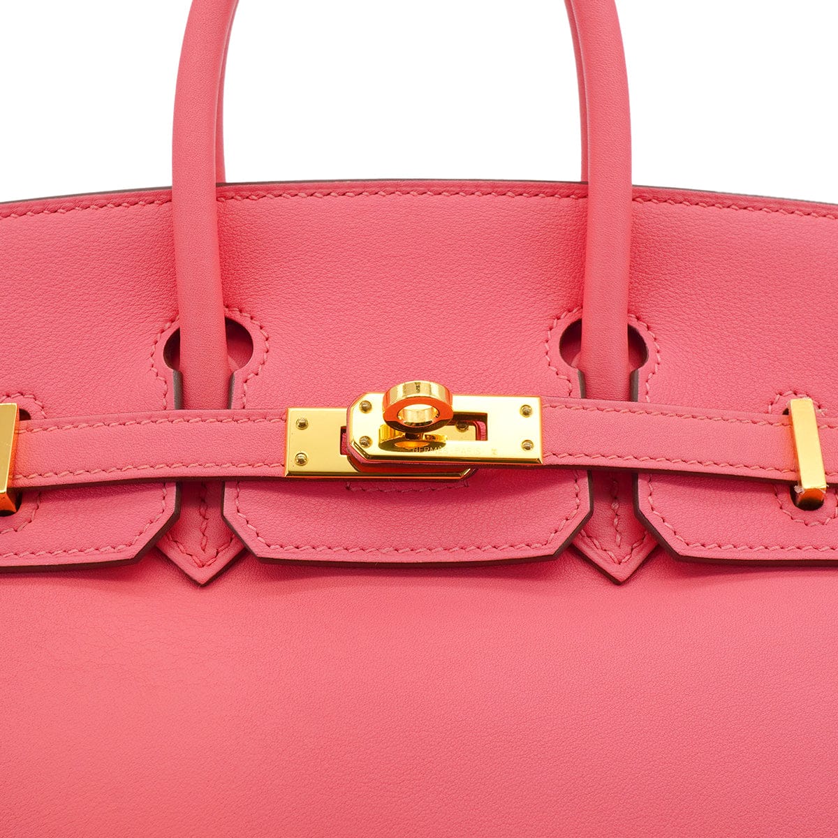 LUXURY PROMISE HERMES BIRKIN 25 ROSE AZALEE VEAU SWIFT HAND BAG 2017 A STAMP GOLD HARDWARE 90335151
