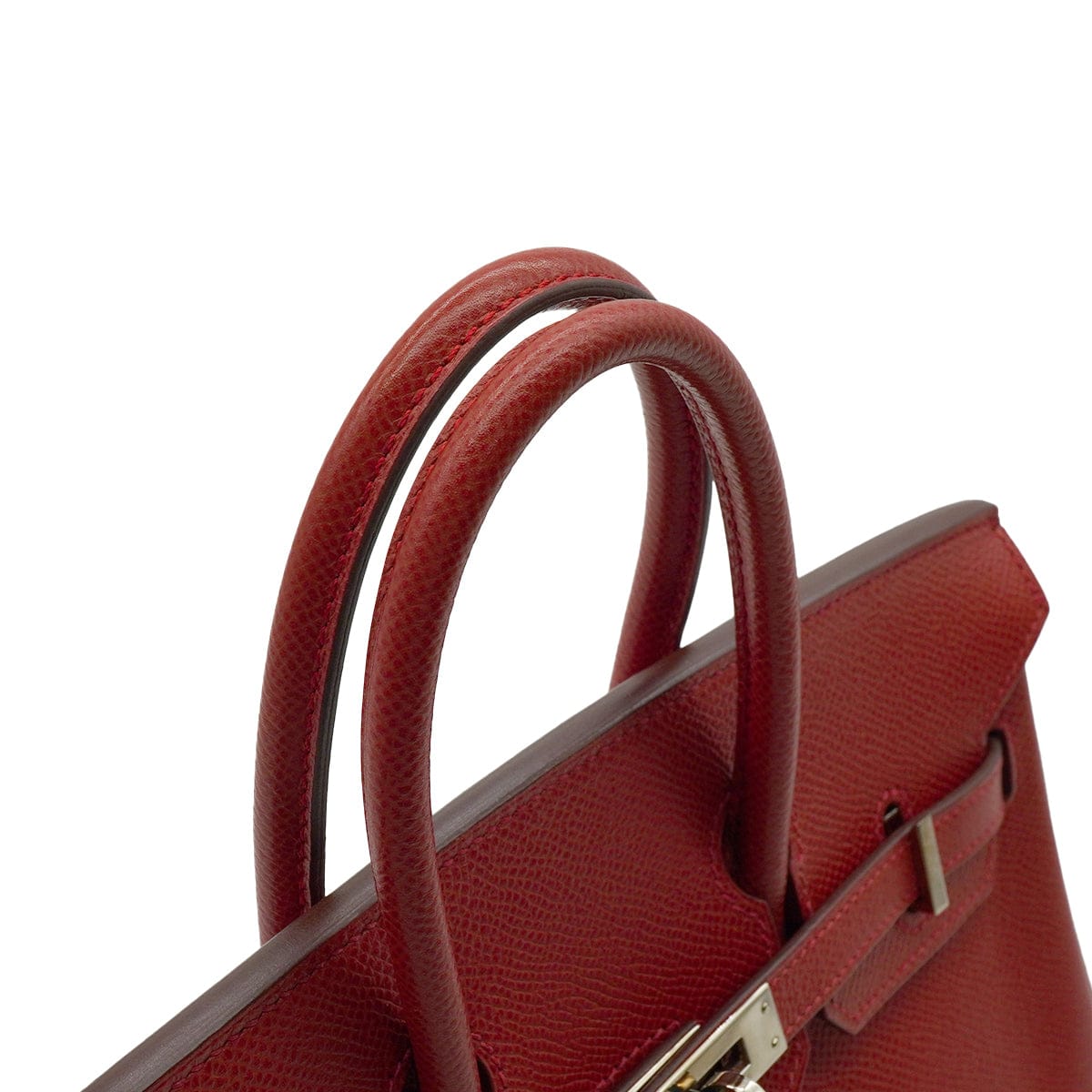 LUXURY PROMISE HERMES BIRKIN 25 SIENNE VEAU EPSOM HAND BAG 2009 SQUARE M PALLADIUM HARDWARE 90342406