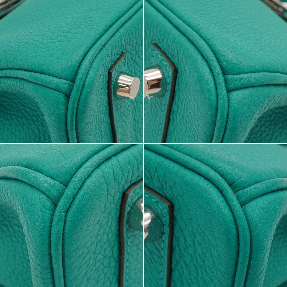 LUXURY PROMISE HERMES BIRKIN 25 VERT VERONE TOGO HAND BAG 2019 D STAMP PALLADIUM HARDWARE 90338769