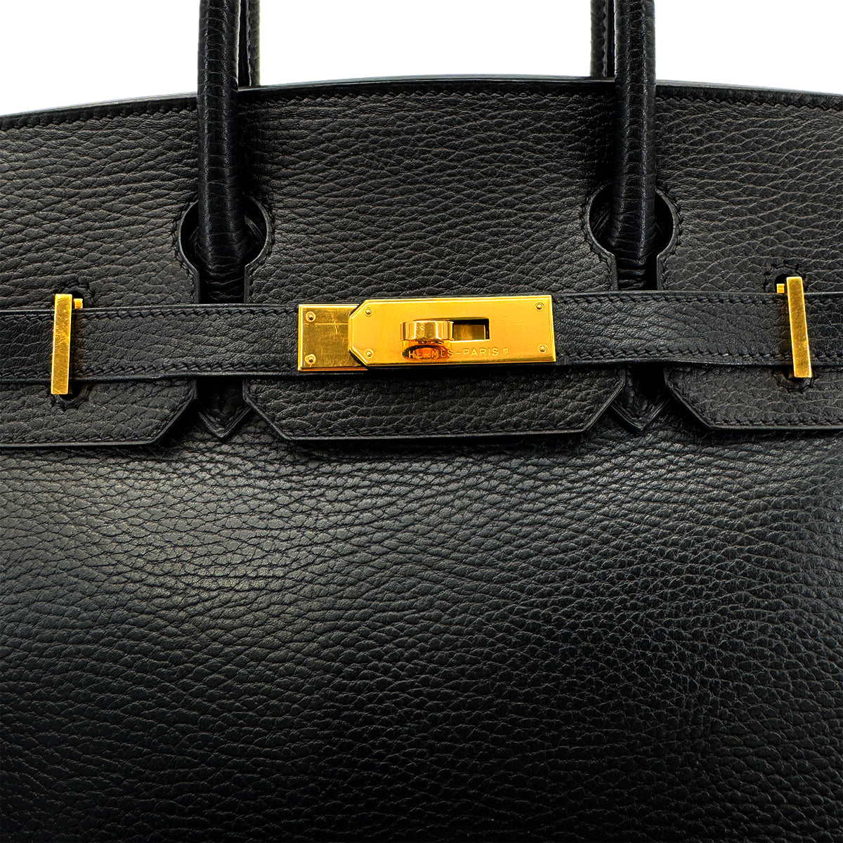 LUXURY PROMISE HERMES BIRKIN 30 BLACK ARDENNES HAND BAG □G GHW 90288494