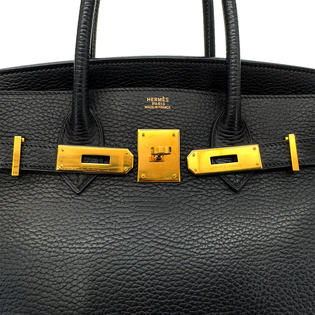 LUXURY PROMISE HERMES BIRKIN 30 BLACK ARDENNES HAND BAG □G GHW 90288494