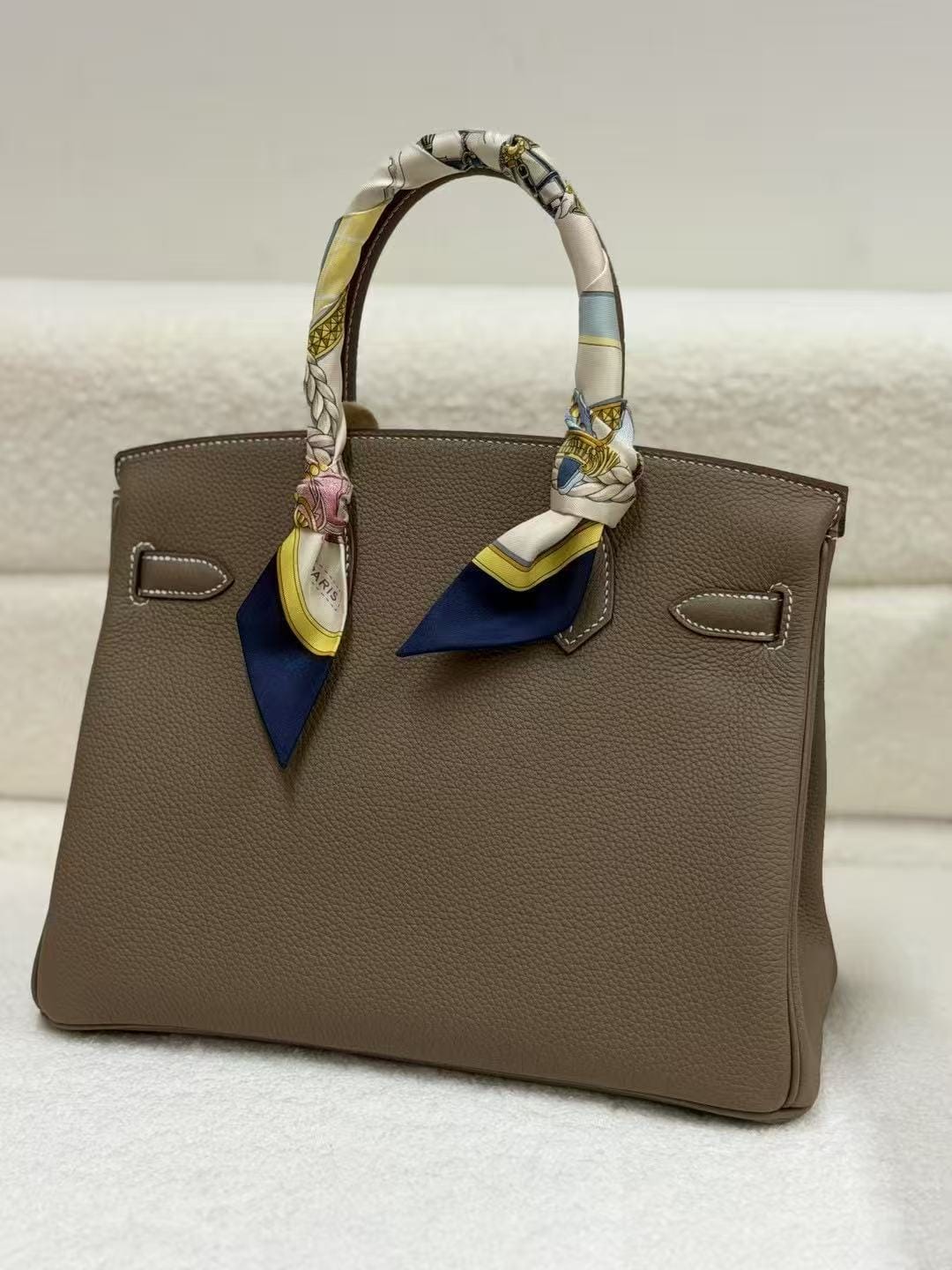 LUXURY PROMISE Hermès Birkin 30 Etoupe Togo G Stamp Palladium Hardware
