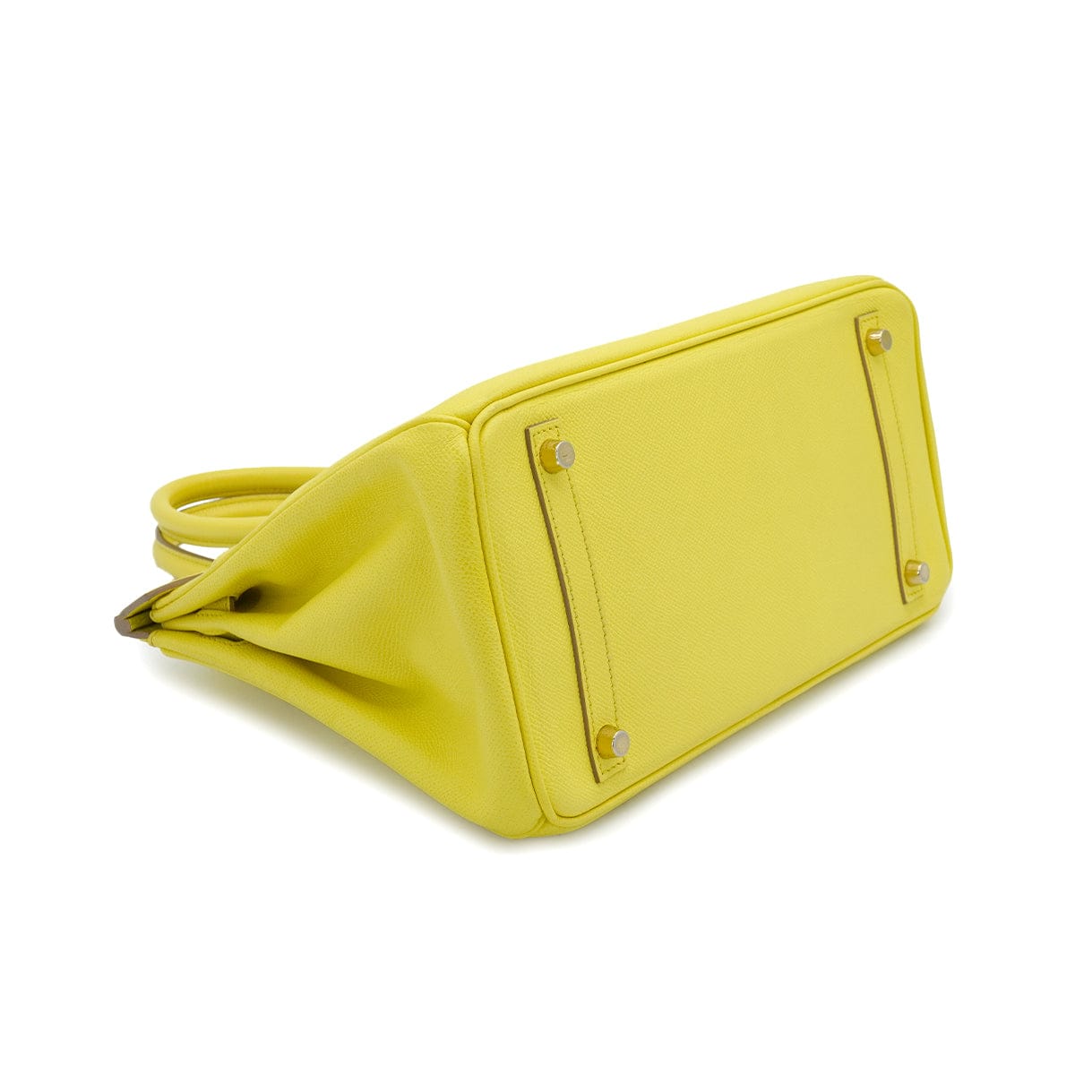 LUXURY PROMISE HERMES BIRKIN 30 LIME VEAU EPSOM HAND BAG 2011 SQUARE O GOLD HARDWARE 90339827