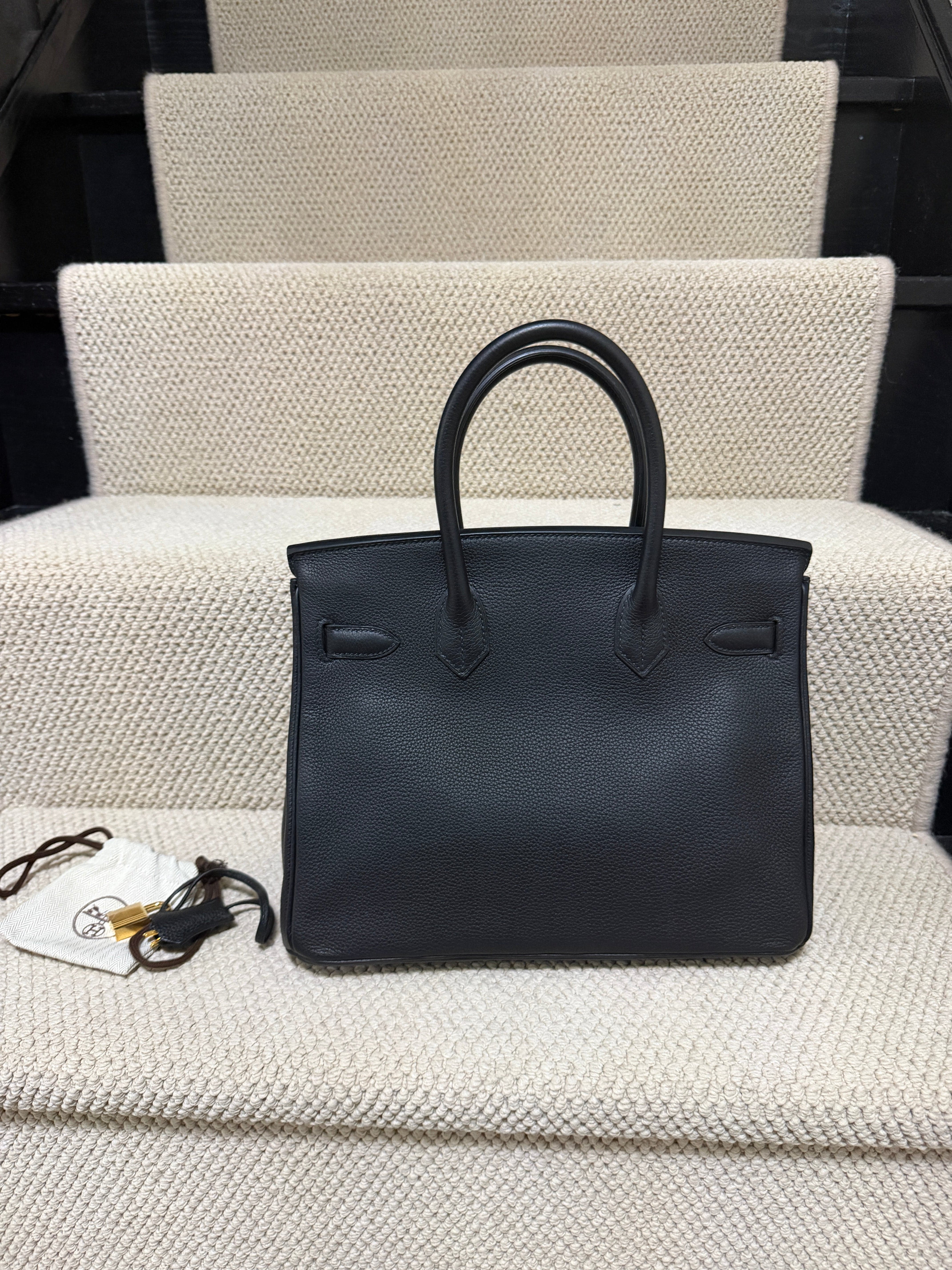 Luxury Promise Hermès Birkin 30 – Noir Togo – Gold Hardware – Stamp A