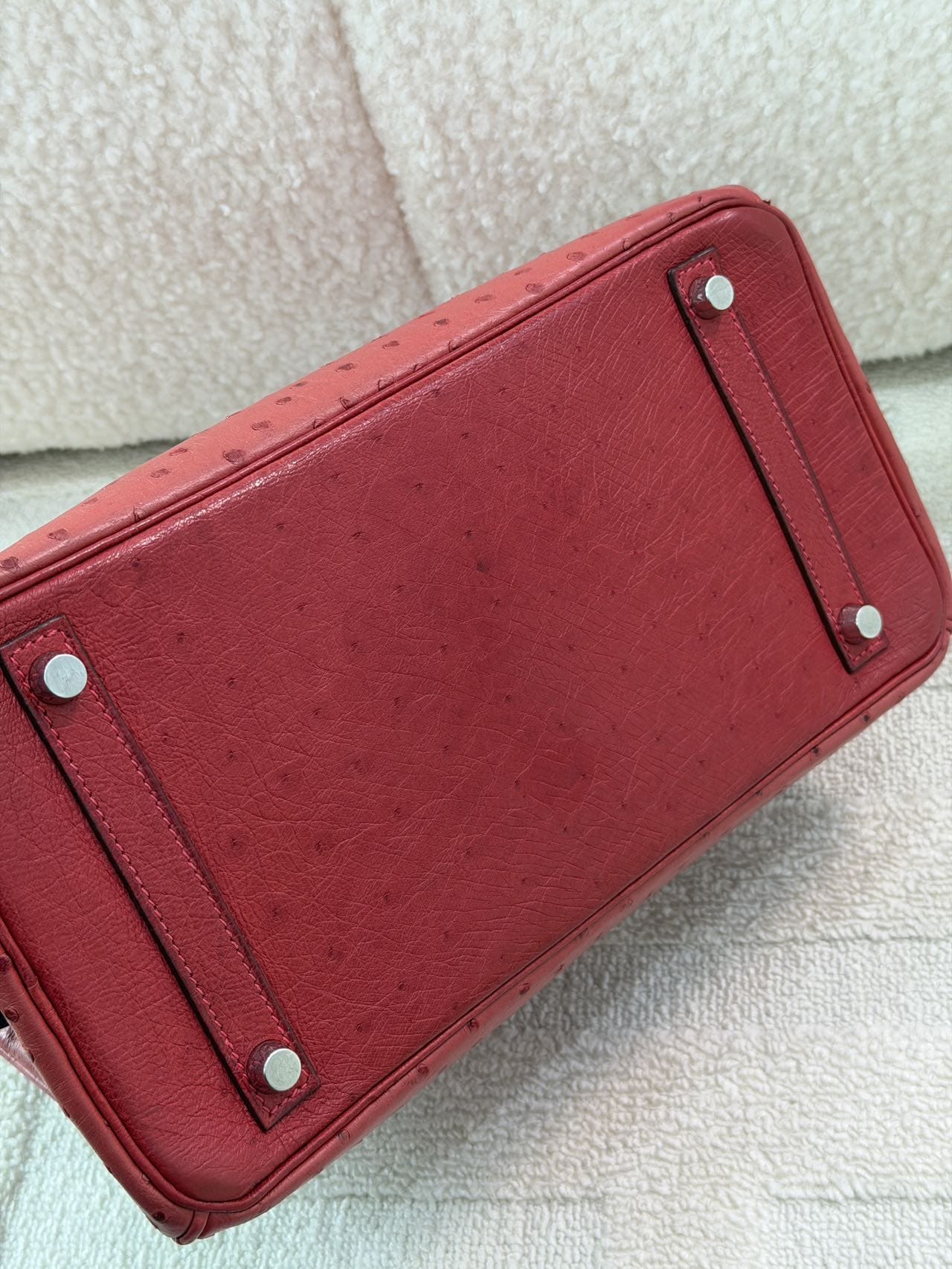 LUXURY PROMISE Hermès Birkin 30-Red Ostrich-PHW