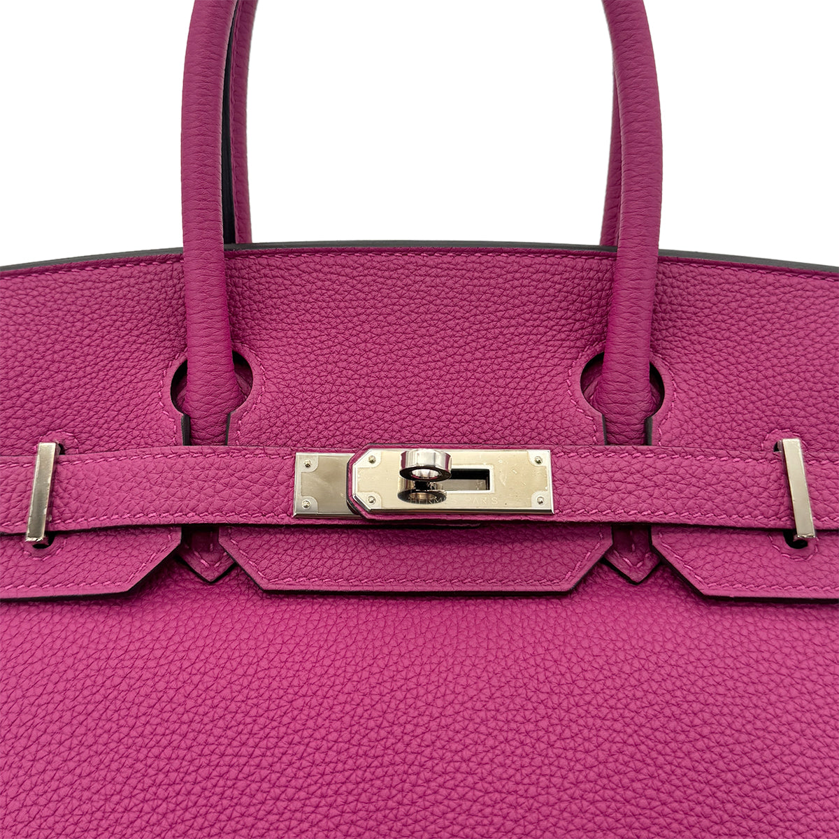 LUXURY PROMISE HERMES BIRKIN 30 ROSE PURPLE TOGO HAND BAG C PALLADIUM HARDWARE 90285372
