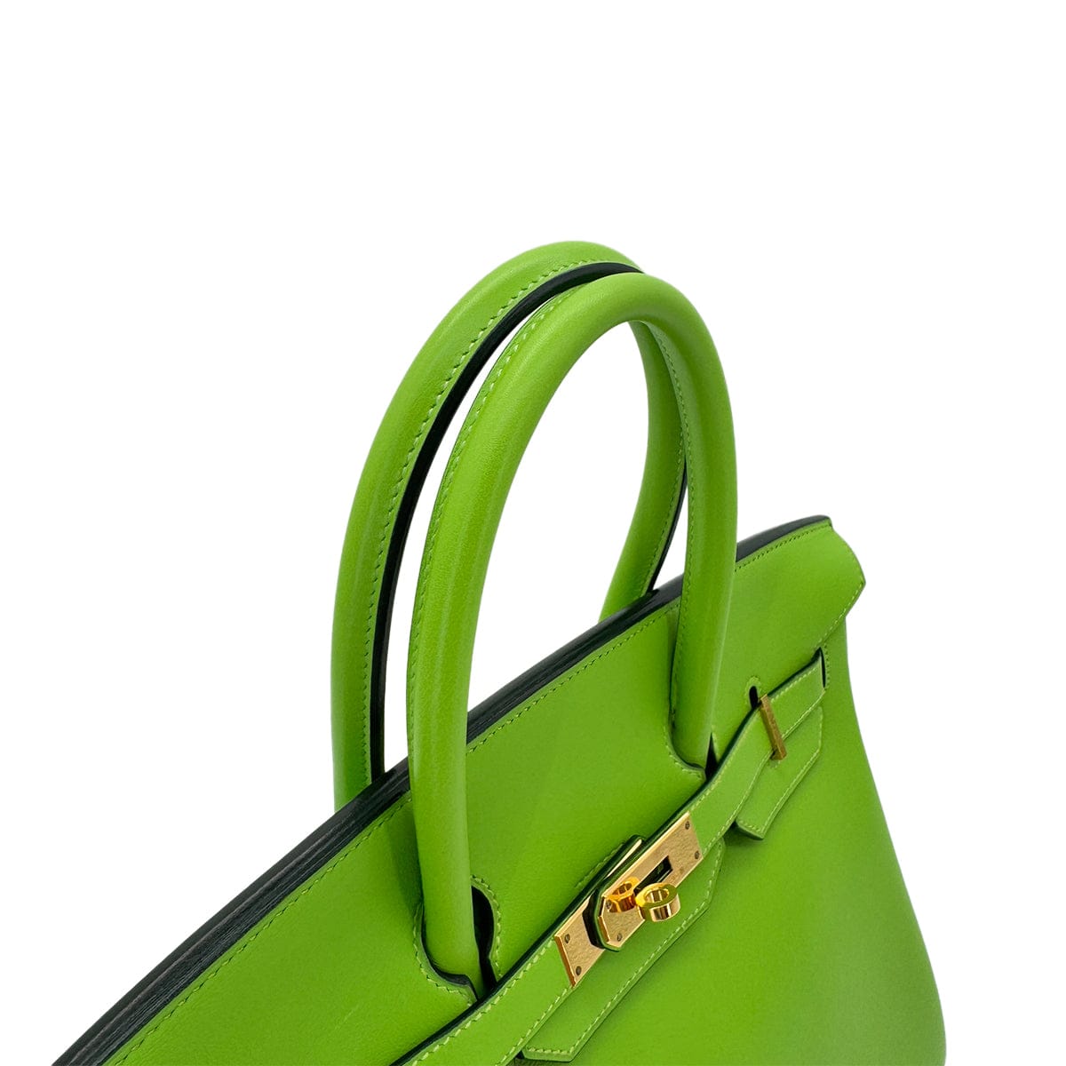 LUXURY PROMISE HERMES BIRKIN 35 APPLE GREEN VEAU SWIFT HAND BAG □C GHW 90286860