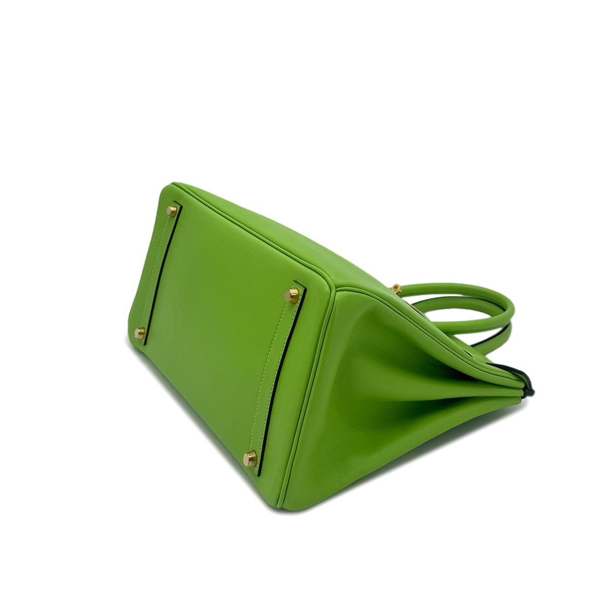 LUXURY PROMISE HERMES BIRKIN 35 APPLE GREEN VEAU SWIFT HAND BAG □C GHW 90286860