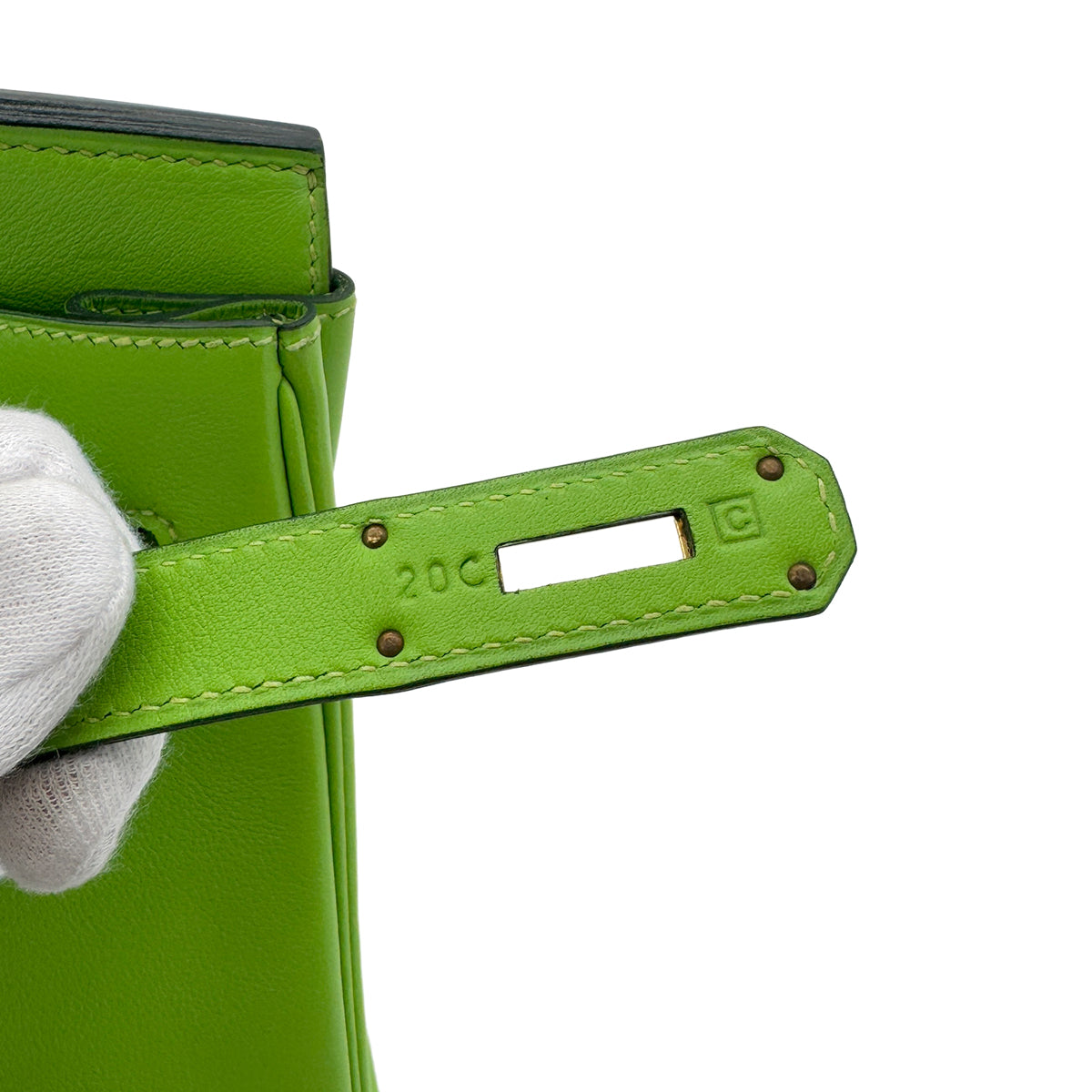 LUXURY PROMISE HERMES BIRKIN 35 APPLE GREEN VEAU SWIFT HAND BAG □C GHW 90286860
