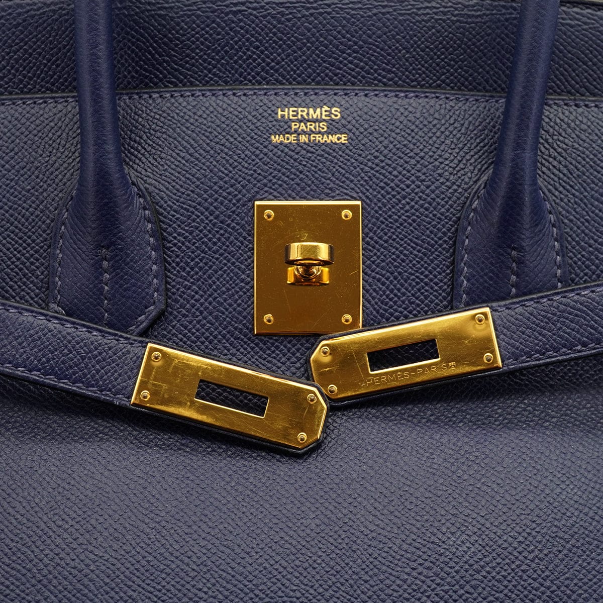 LUXURY PROMISE HERMES BIRKIN 35 BLUE SAPHIR VEAU EPSOM HAND BAG 2016 X STAMP GOLD HARDWARE 90331659