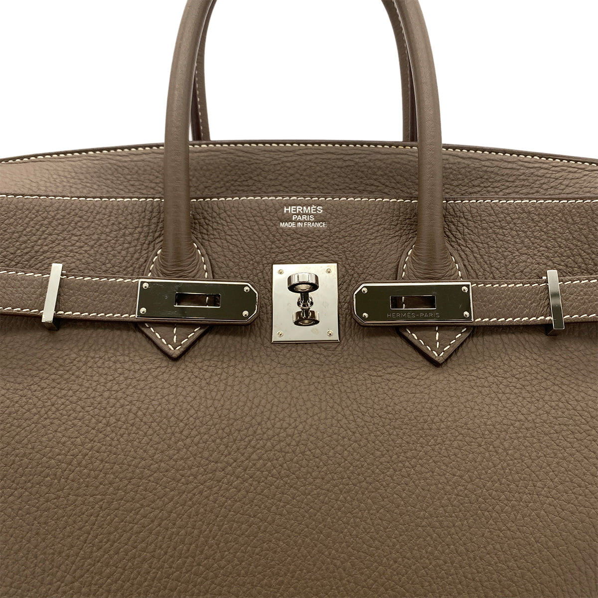 LUXURY PROMISE HERMES BIRKIN 35 ETOUPE TAURILLON CLEMENCE HAND BAG ▢N SHW 90285741