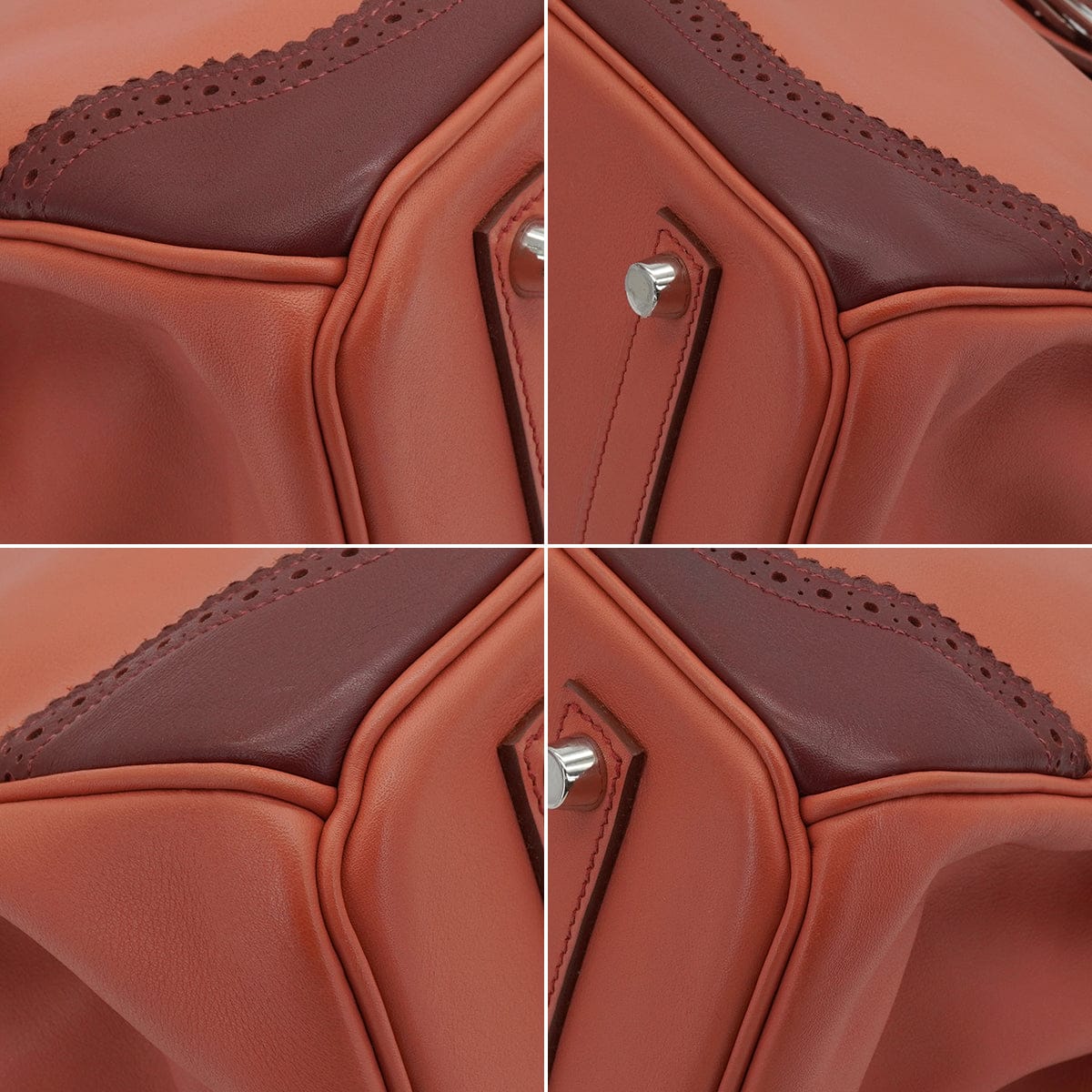 LUXURY PROMISE HERMES BIRKIN 35 GHILLIES ROSY ROUGE H VEAU SWIFT HAND BAG 2012 SQUARE P PALLADIUM HARDWARE 90335721
