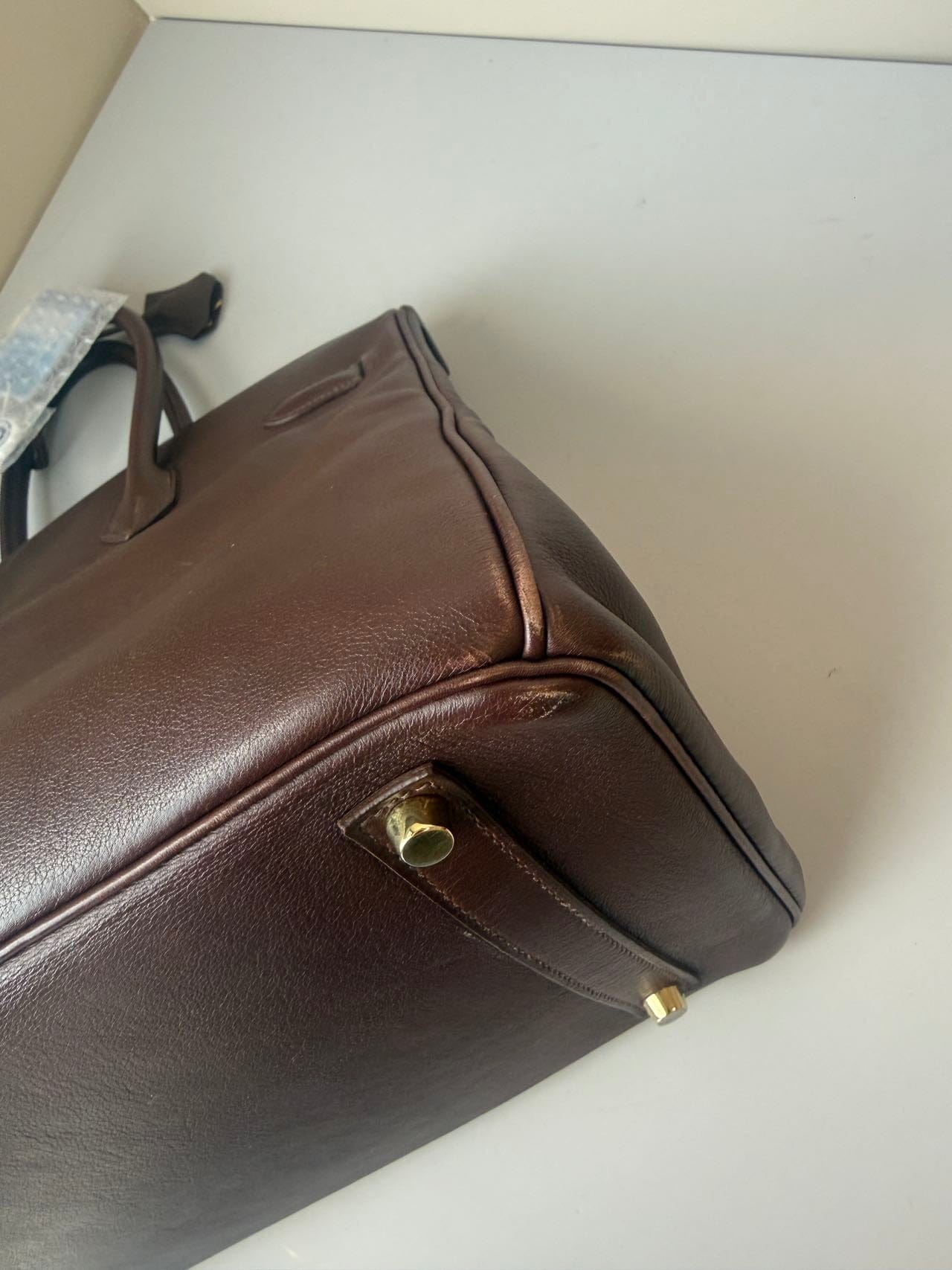 LUXURY PROMISE Hermès Birkin 35 in Mocca Box Calfskin with Gold Hardware