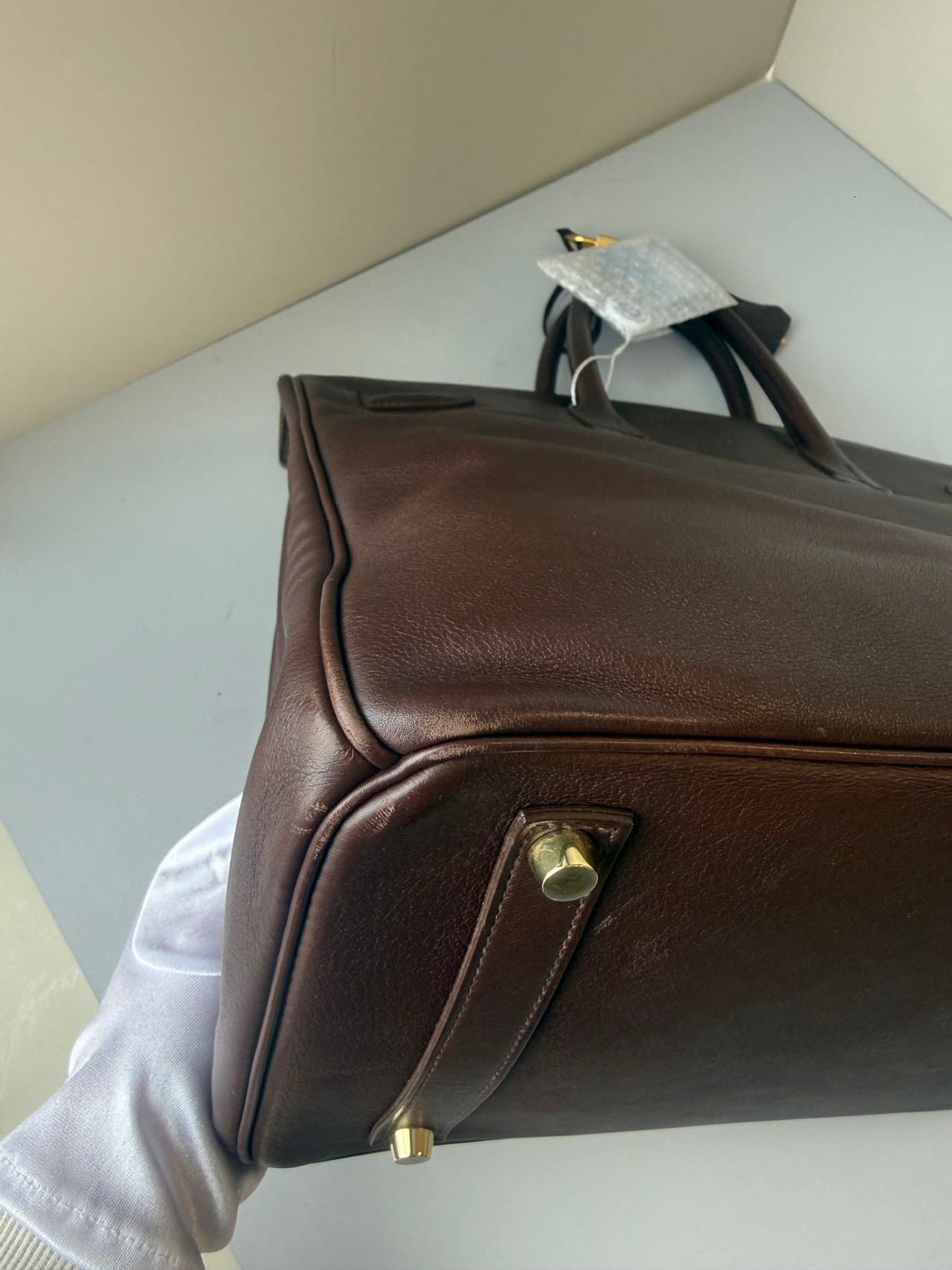 LUXURY PROMISE Hermès Birkin 35 in Mocca Box Calfskin with Gold Hardware