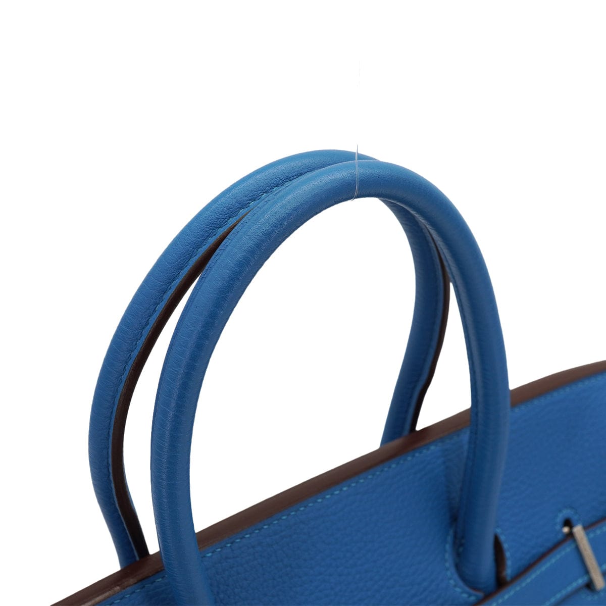LUXURY PROMISE HERMES BIRKIN 35 MYKONOS TAURILLON CLEMENCE HAND BAG 2011 SQUARE O PALLADIUM HARDWARE 90331419