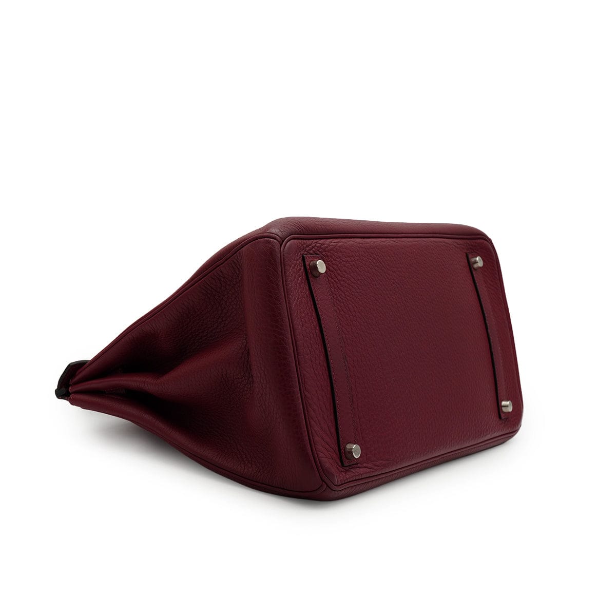 LUXURY PROMISE HERMES BIRKIN 35 ROUGE H TAURILLON CLEMENCE HAND BAG 2005 SQUARE I PALLADIUM HARDWARE 90342565
