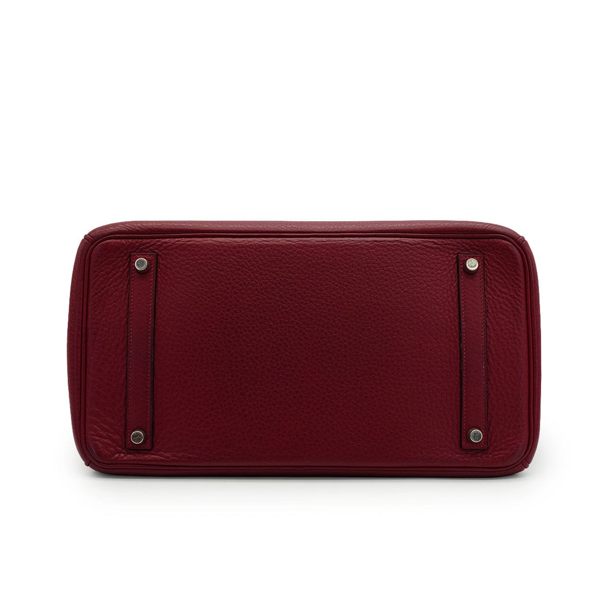 LUXURY PROMISE HERMES BIRKIN 35 ROUGE H TAURILLON CLEMENCE HAND BAG 2005 SQUARE I PALLADIUM HARDWARE 90342565
