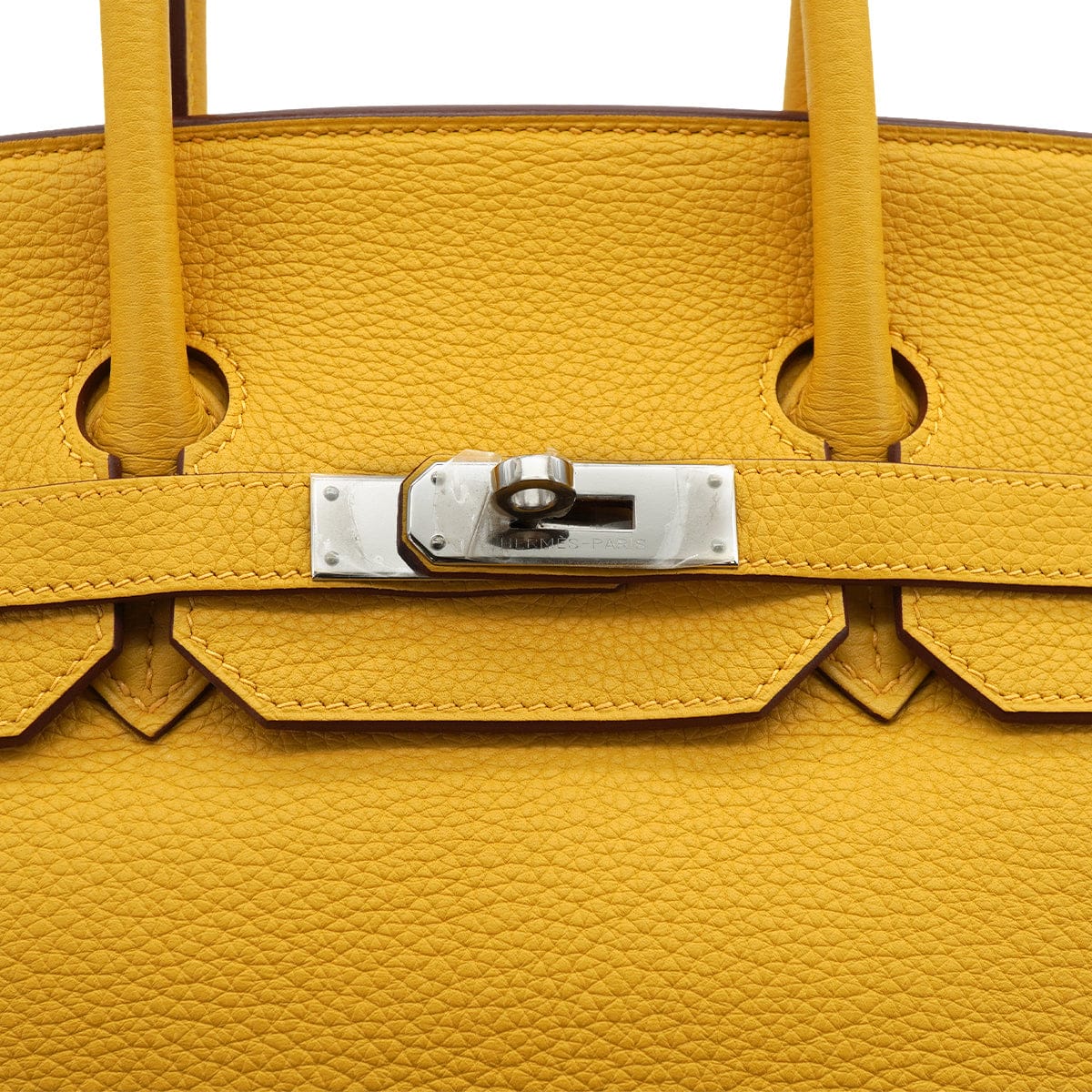 LUXURY PROMISE HERMES BIRKIN 35 SOLEIL TOGO HAND BAG 2009 SQUARE M PALLADIUM HARDWARE 90334123