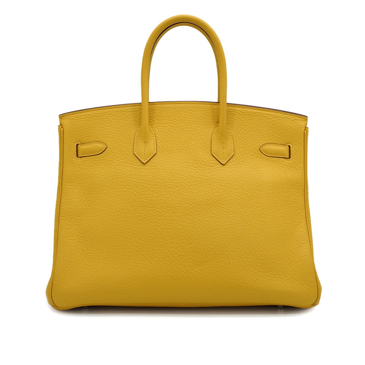 LUXURY PROMISE HERMES BIRKIN 35 SOLEIL TOGO HAND BAG 2009 SQUARE M PALLADIUM HARDWARE 90334123