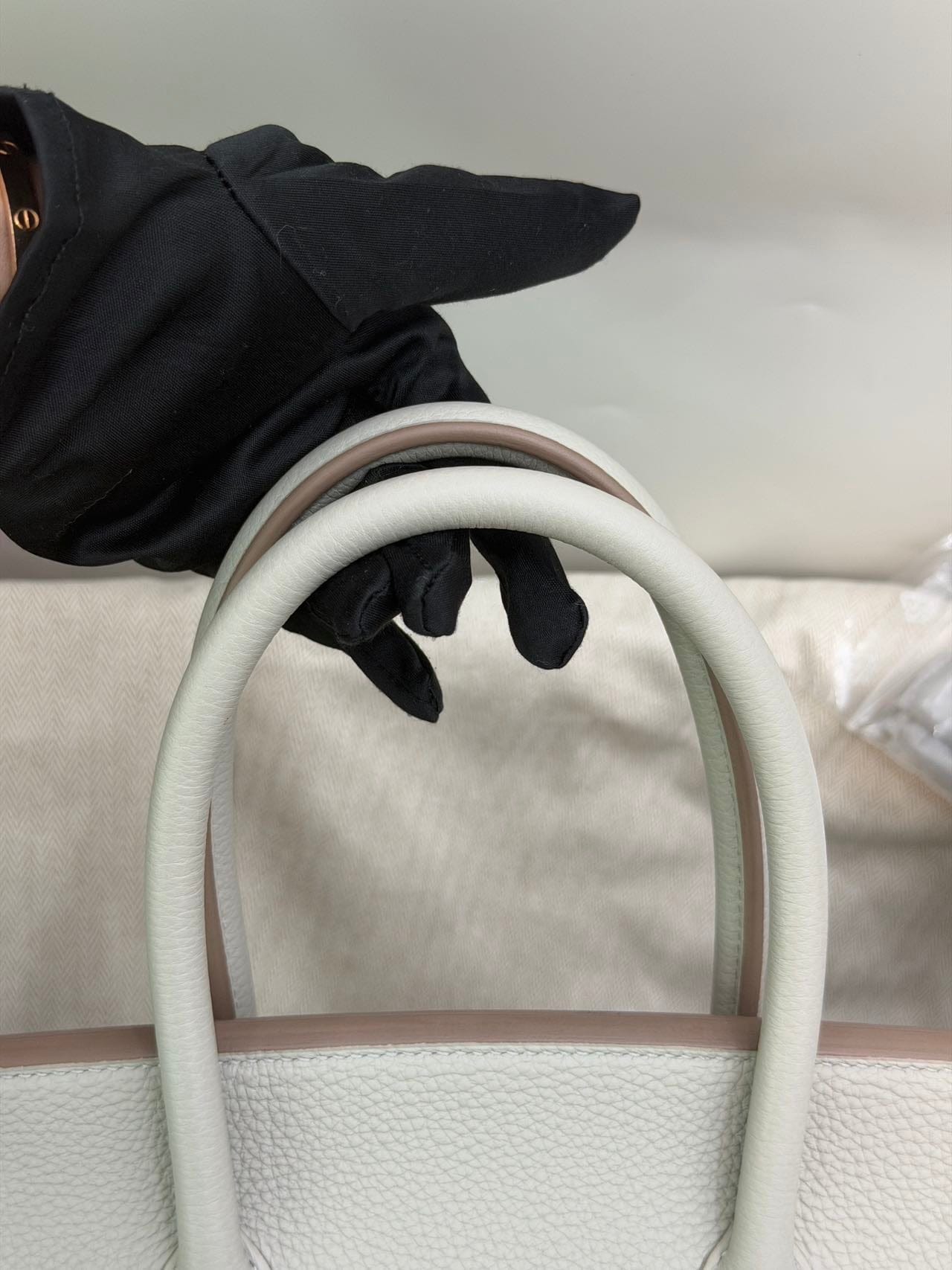 LUXURY PROMISE Hermès Birkin 35 Togo Pearl Gray Gold Hardware Y Stamp