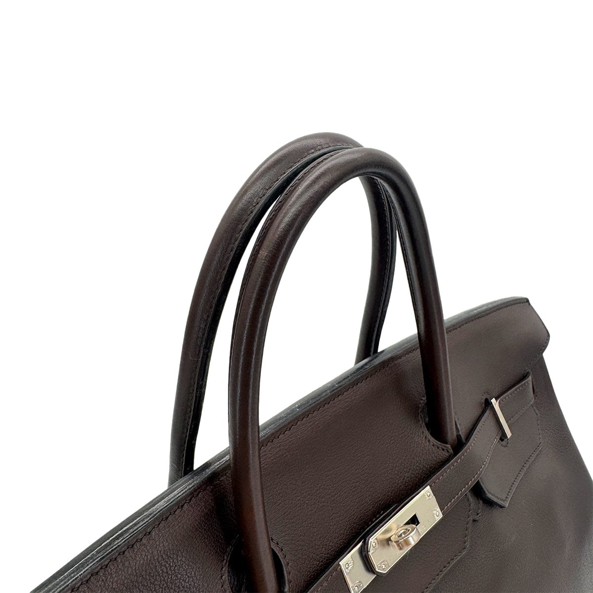 Luxury Promise HERMES BIRKIN 40 EBENE EVERCOLOR HAND BAG □M SHW 90297253