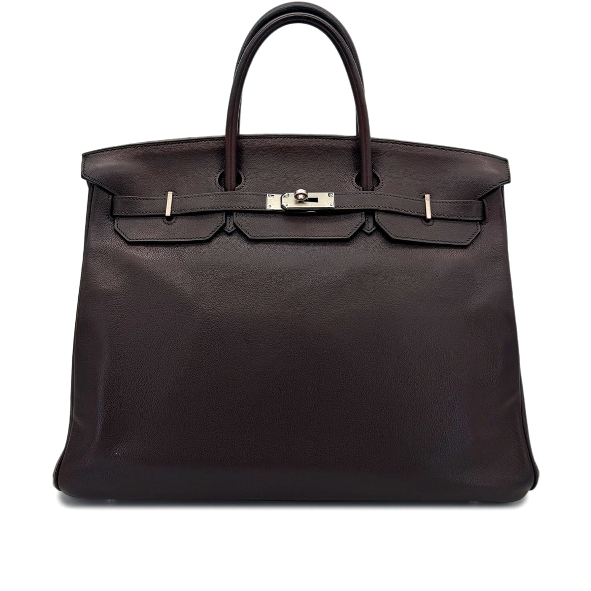 Luxury Promise HERMES BIRKIN 40 EBENE EVERCOLOR HAND BAG □M SHW 90297253